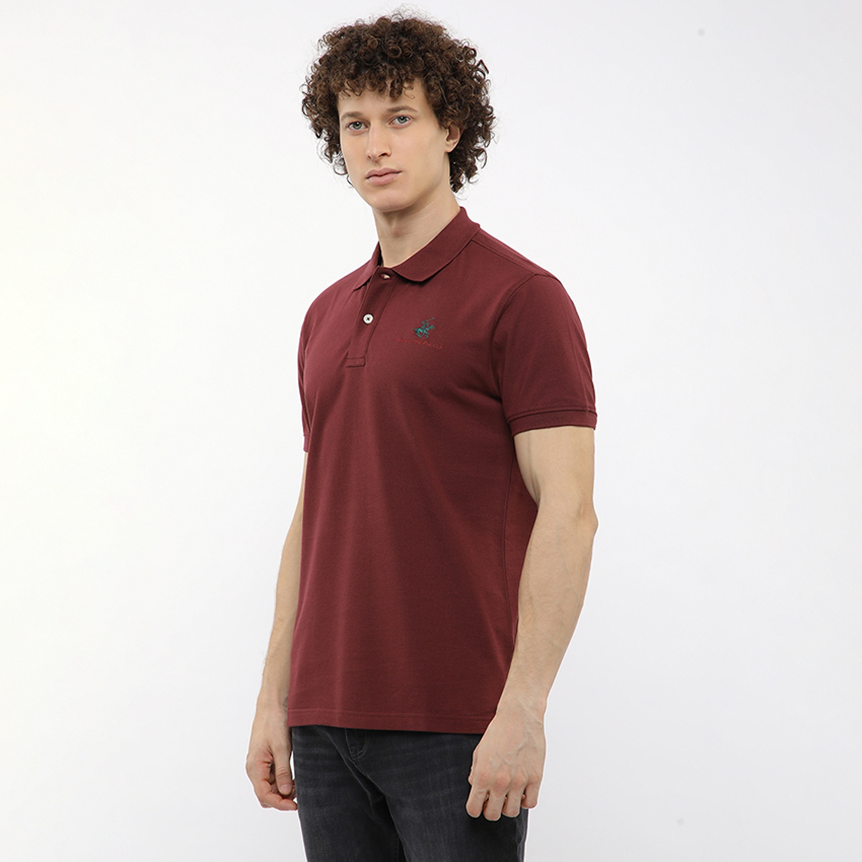 Beverly Hills Polo Club Plain Collared Short Sleeves Men's Polo T-Shirt-men-clothing-tshirtsandpolos-polos-image-2