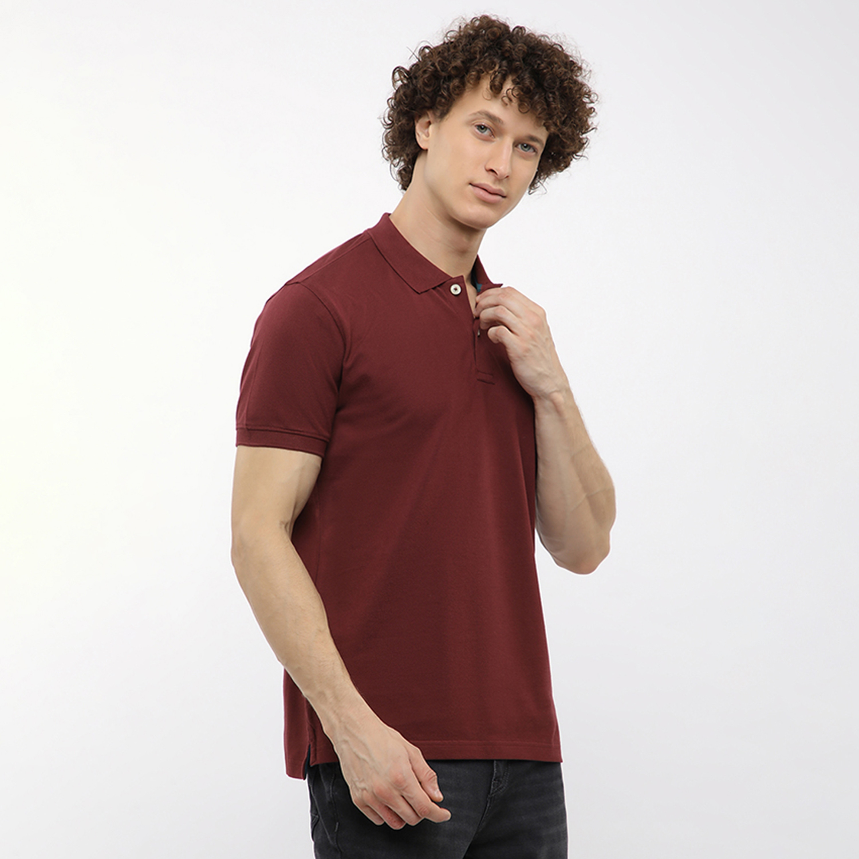 تي شيرت بولو رجالي سادة بأكمام قصيرة وياقة من بيفرلي هيلز بولو كلوب-men-clothing-tshirtsandpolos-polos-image-3