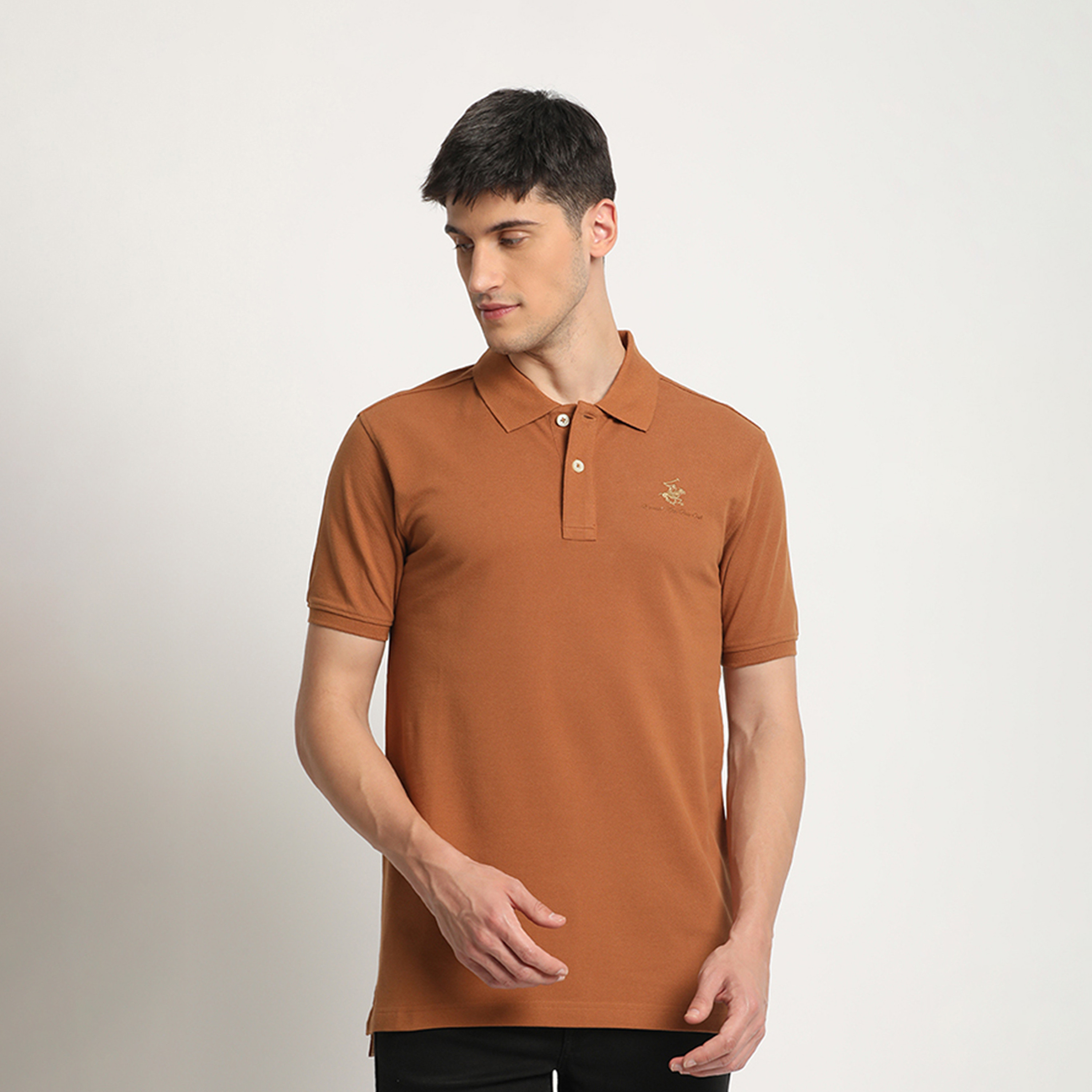 بيفرلي هيلز بولو كلوب- تي شيرت وياقة مطوية أكمام قصيرة وشعار بولو-men-clothing-tshirtsandpolos-polos-image-1