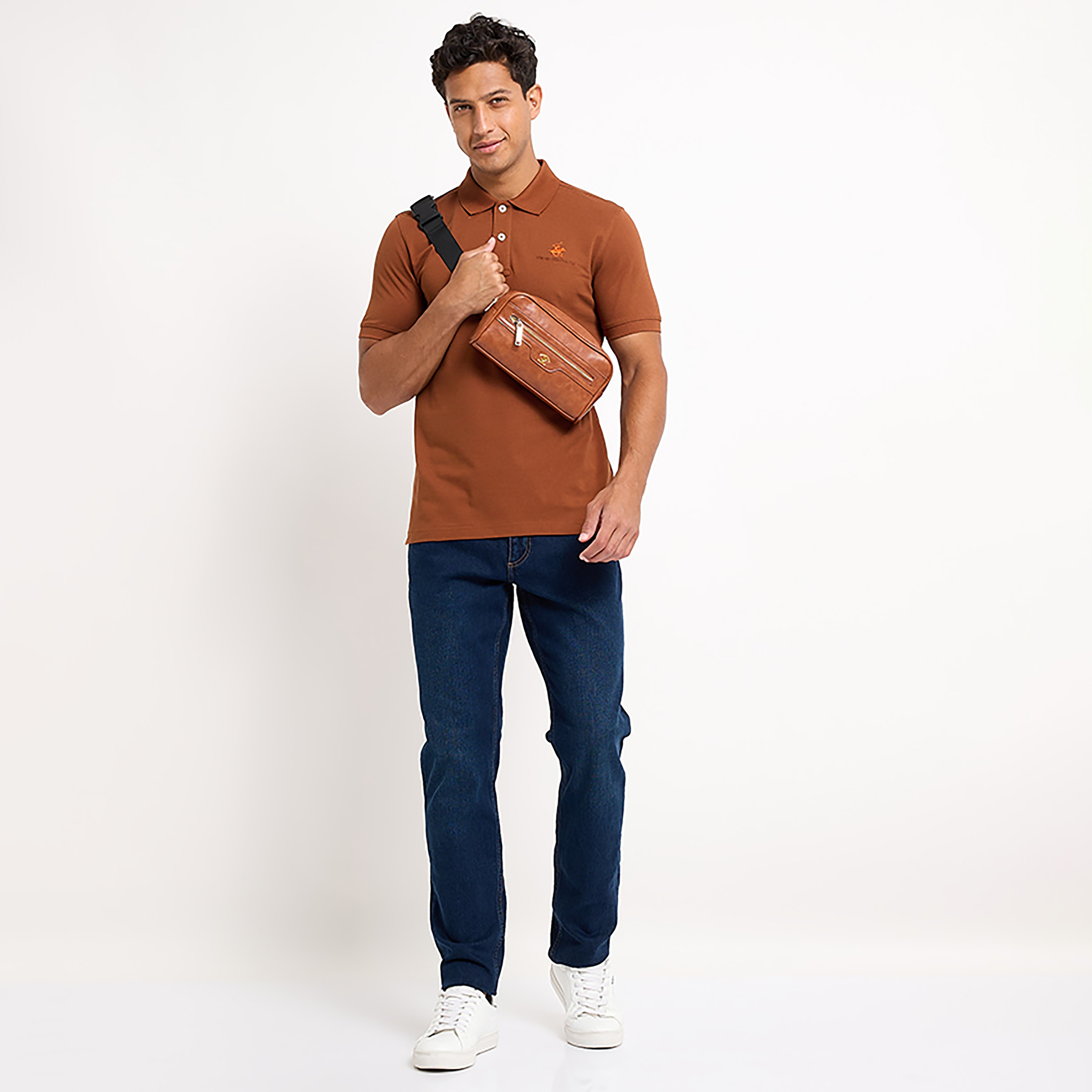 تي شيرت بولو رجالي سادة بأكمام قصيرة وياقة من بيفرلي هيلز بولو كلوب-men-clothing-tshirtsandpolos-polos-image-2