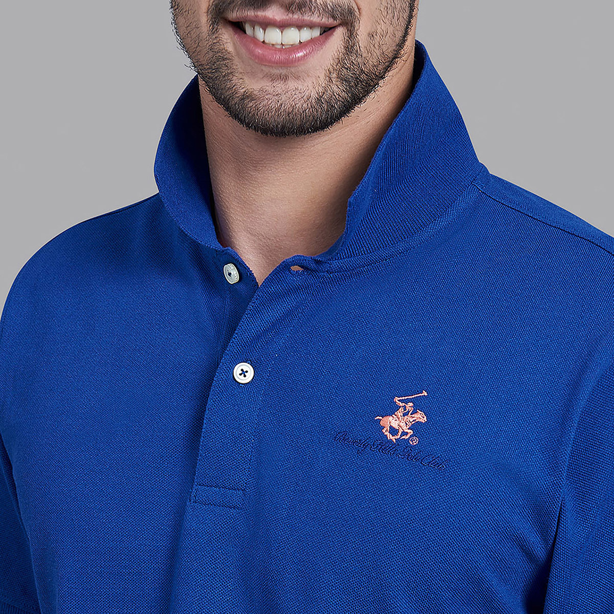 تي شيرت بولو من بيفرلي هيلز بولو كلب رجالي بلون أزرق مع شعار بأكمام قصيرة-men-clothing-tshirtsandpolos-polos-image-2