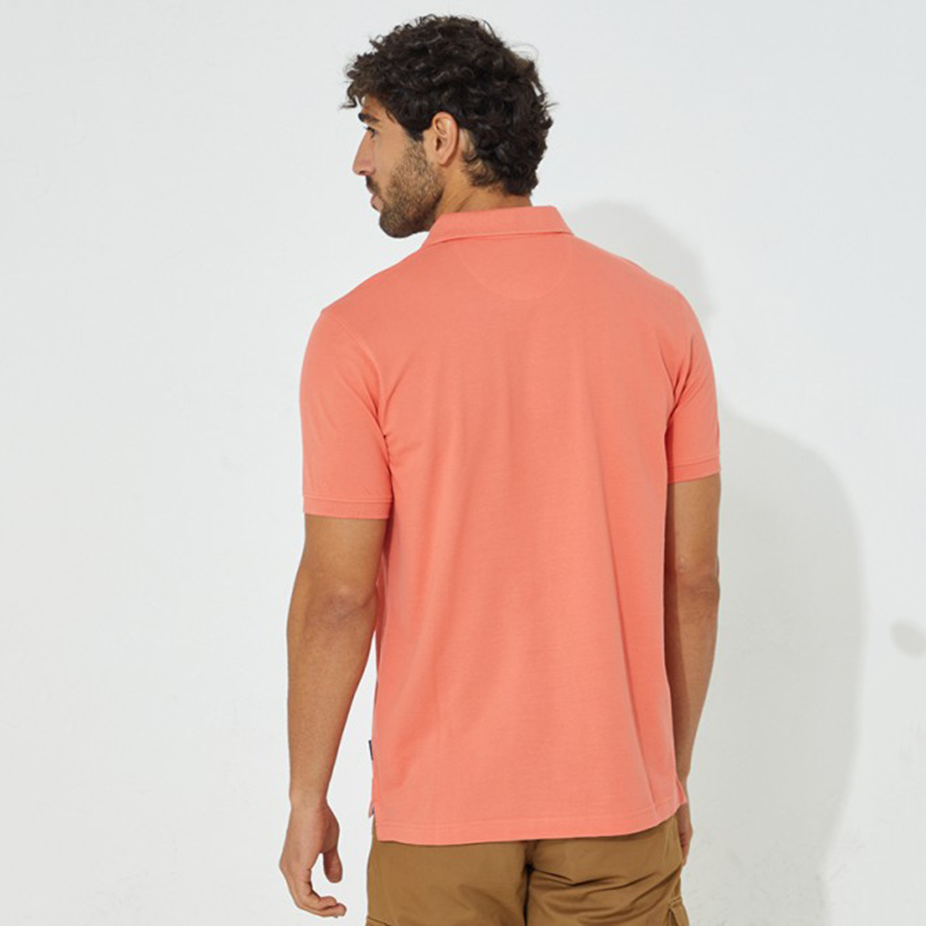 تي شيرت بيفرلي هيلز بولو كلب بأكمام قصيرة سادة بلون أزرق للرجال-men-clothing-tshirtsandpolos-polos-image-10