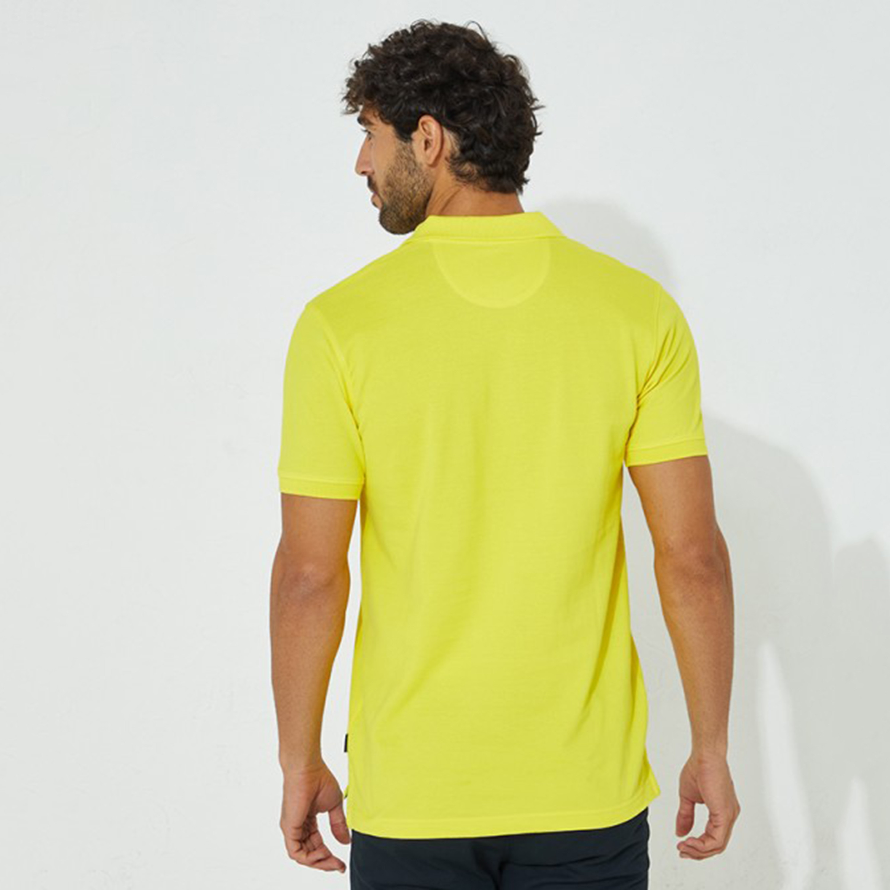 تي شيرت بيفرلي هيلز بولو كلب بأكمام قصيرة سادة بلون أزرق للرجال-men-clothing-tshirtsandpolos-polos-image-18