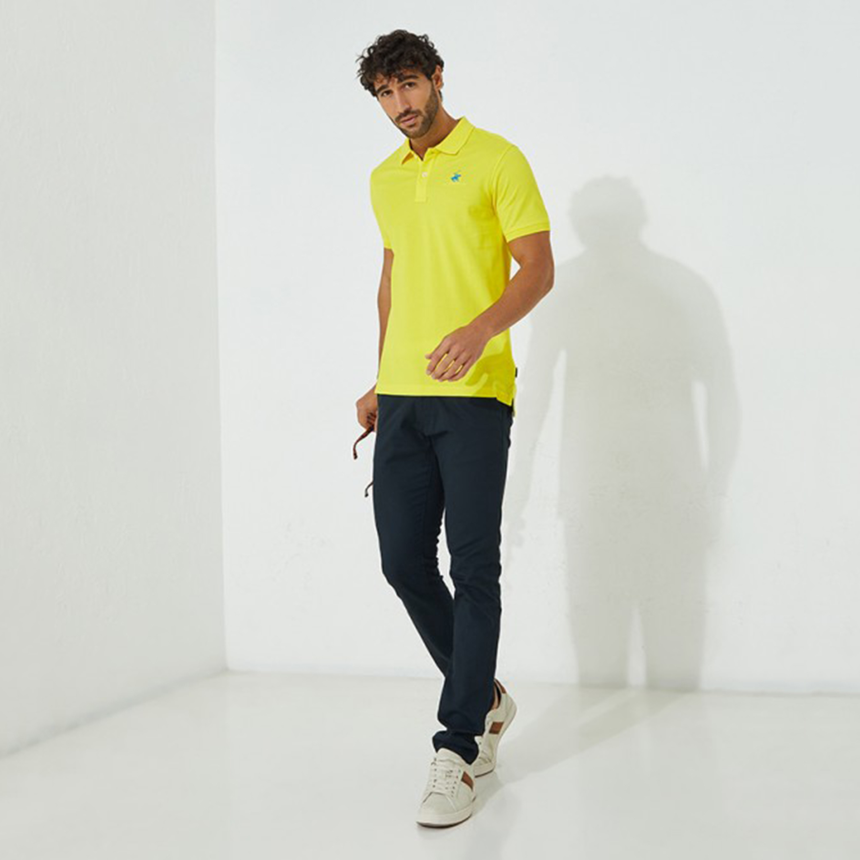 تي شيرت بيفرلي هيلز بولو كلب بأكمام قصيرة سادة بلون أزرق للرجال-men-clothing-tshirtsandpolos-polos-image-20