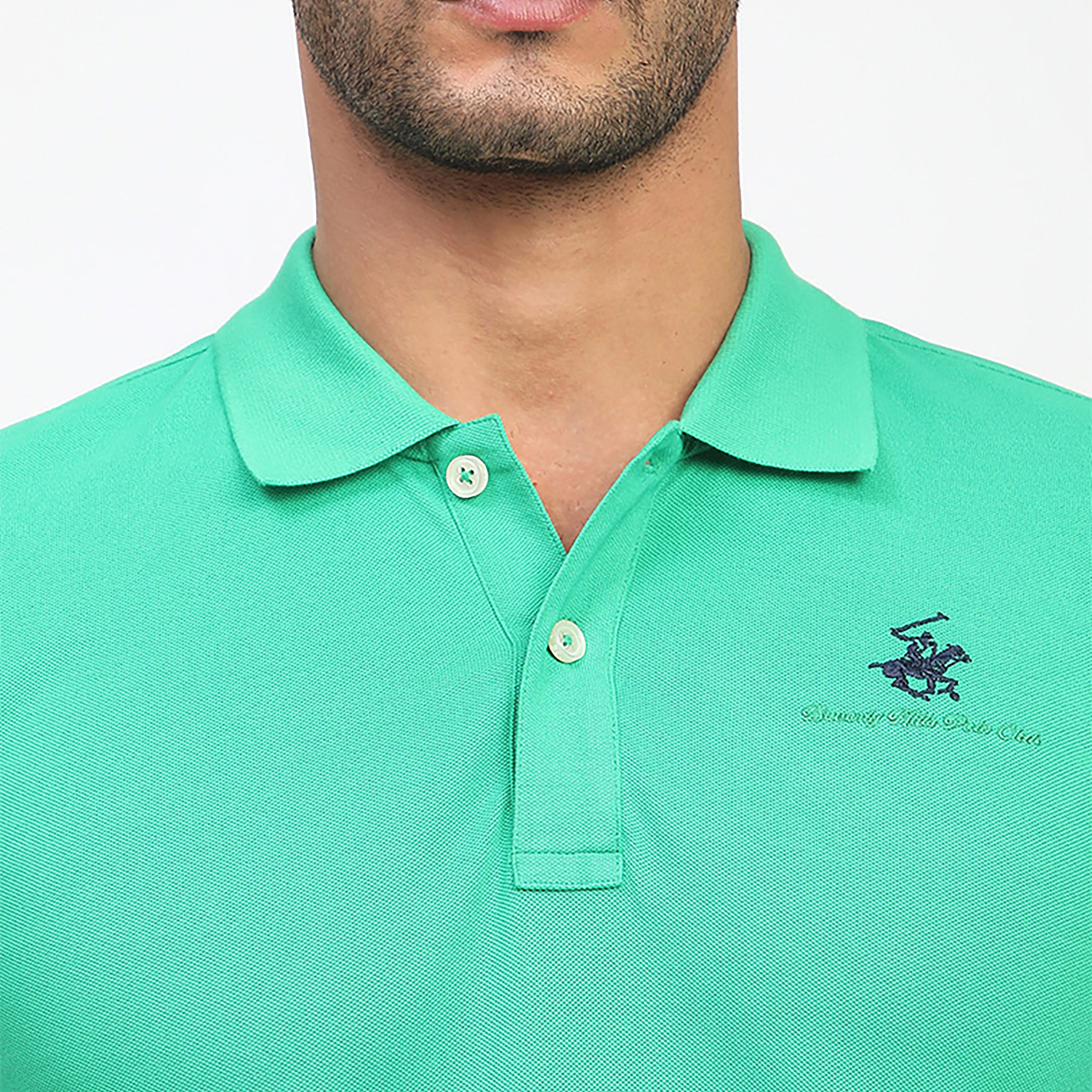 تي شيرت بولو رجالي سادة بأكمام قصيرة وياقة من بيفرلي هيلز بولو كلوب-men-clothing-tshirtsandpolos-polos-image-6