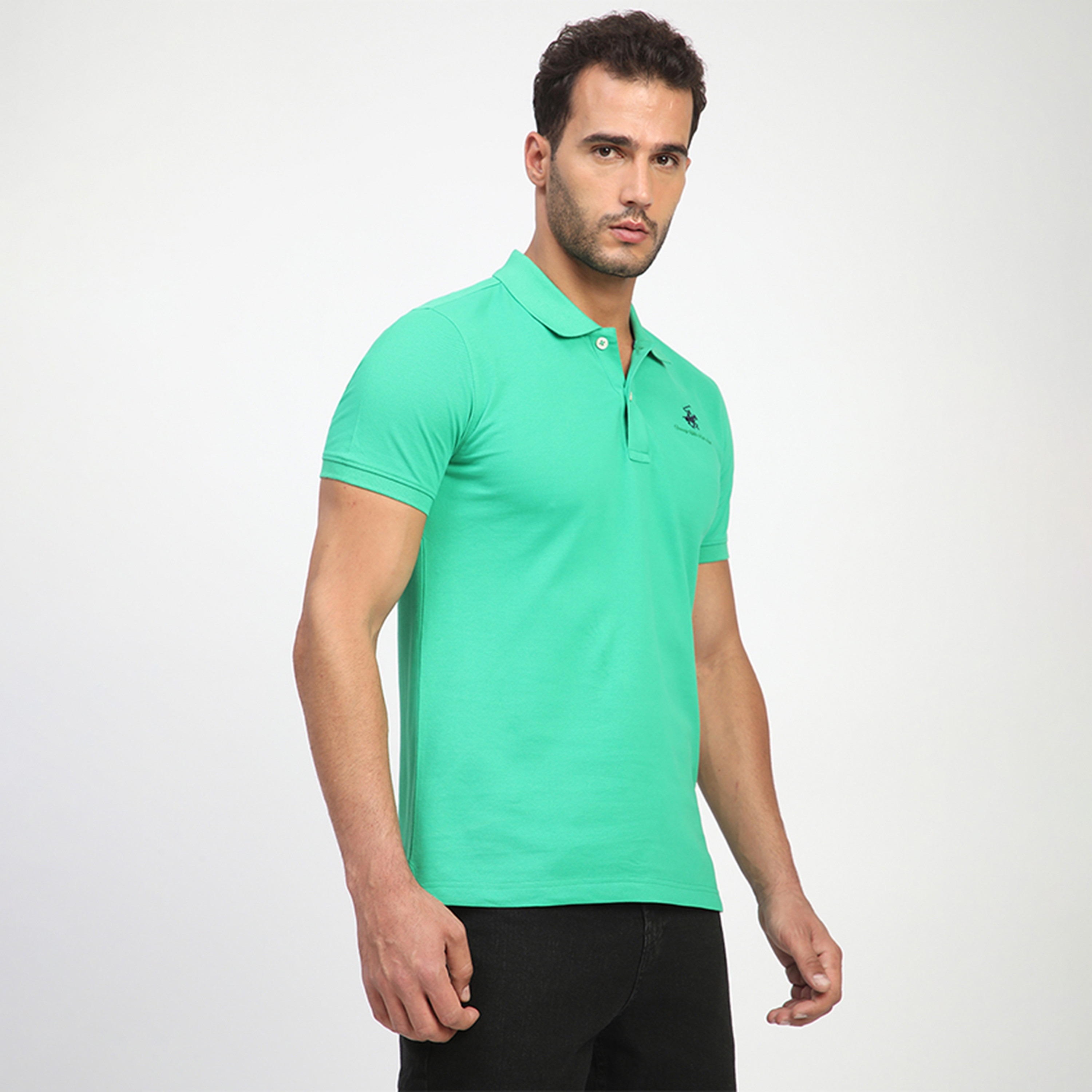 تي شيرت بولو رجالي سادة بأكمام قصيرة وياقة من بيفرلي هيلز بولو كلوب-men-clothing-tshirtsandpolos-polos-image-8
