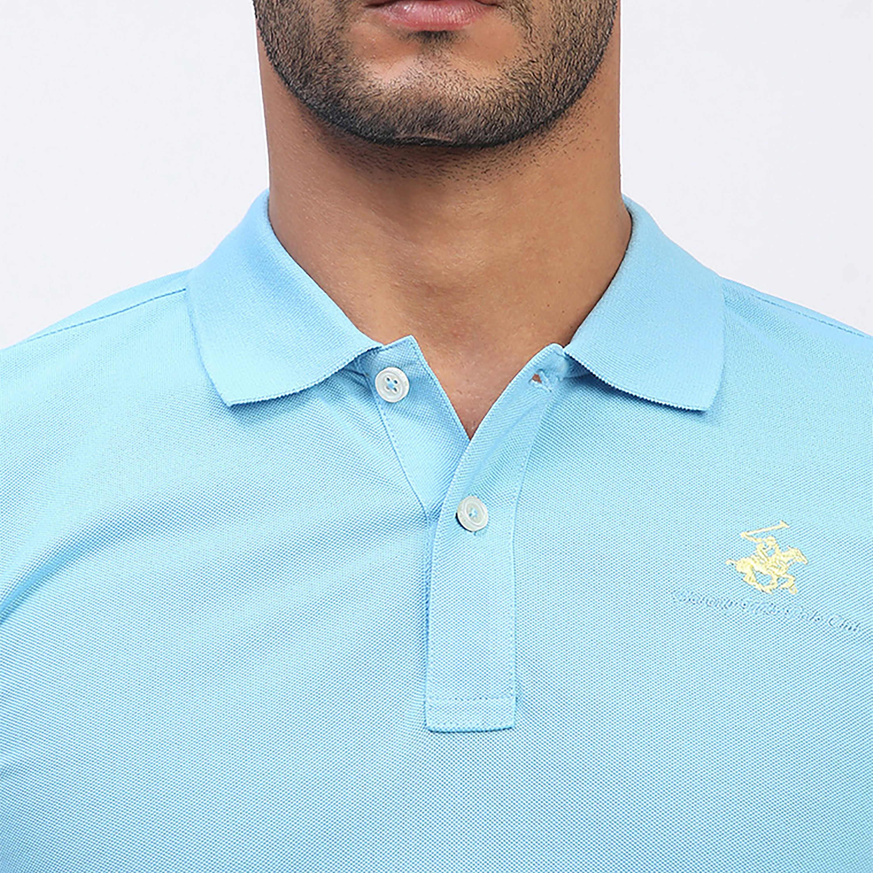 تي شيرت بولو رجالي سادة بأكمام قصيرة وياقة من بيفرلي هيلز بولو كلوب-men-clothing-tshirtsandpolos-polos-image-11