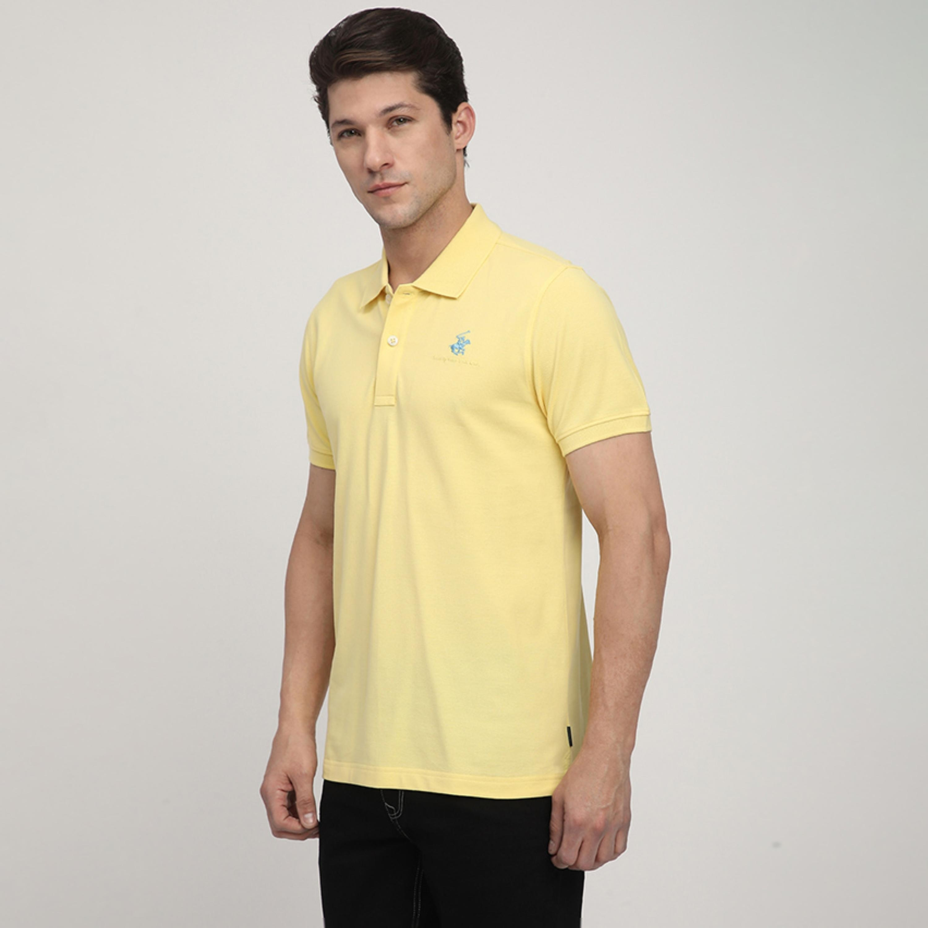 تي شيرت بولو رجالي سادة بأكمام قصيرة وياقة من بيفرلي هيلز بولو كلوب-men-clothing-tshirtsandpolos-polos-image-2