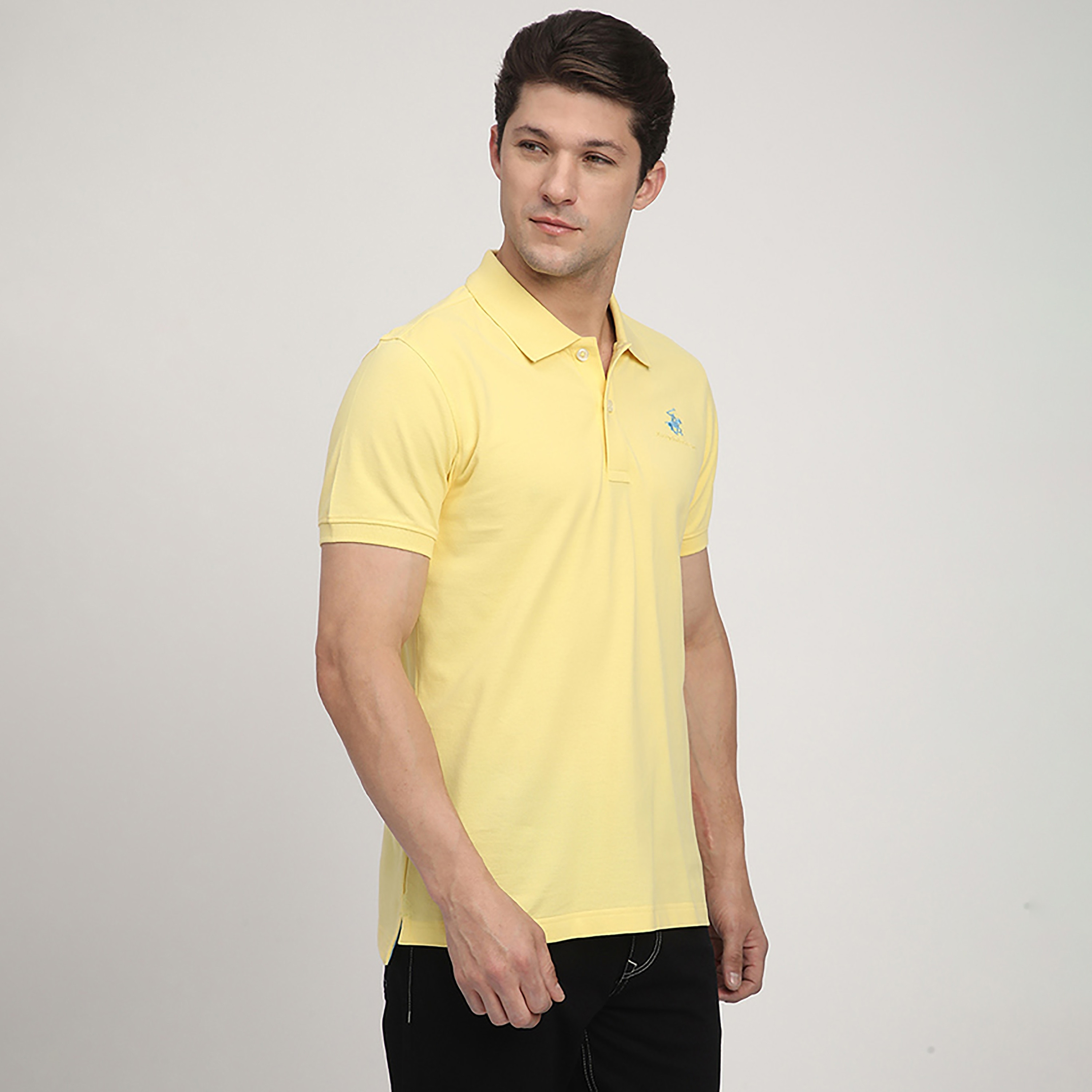 تي شيرت بولو رجالي سادة بأكمام قصيرة وياقة من بيفرلي هيلز بولو كلوب-men-clothing-tshirtsandpolos-polos-image-3