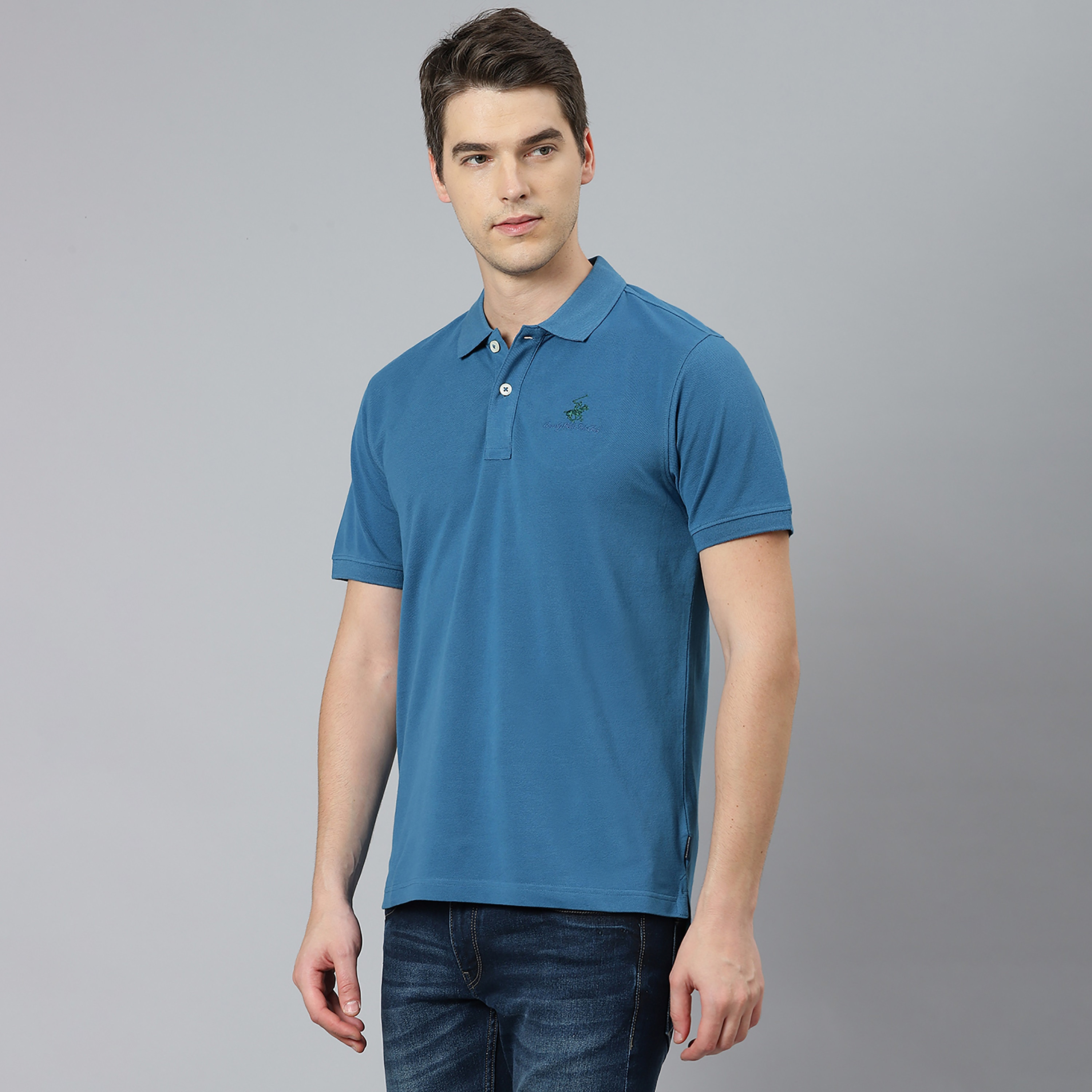 Beverly Hills Polo Club Men Orange Plain Short Sleeves Polo T-Shirt-men-clothing-tshirtsandpolos-polos-image-2