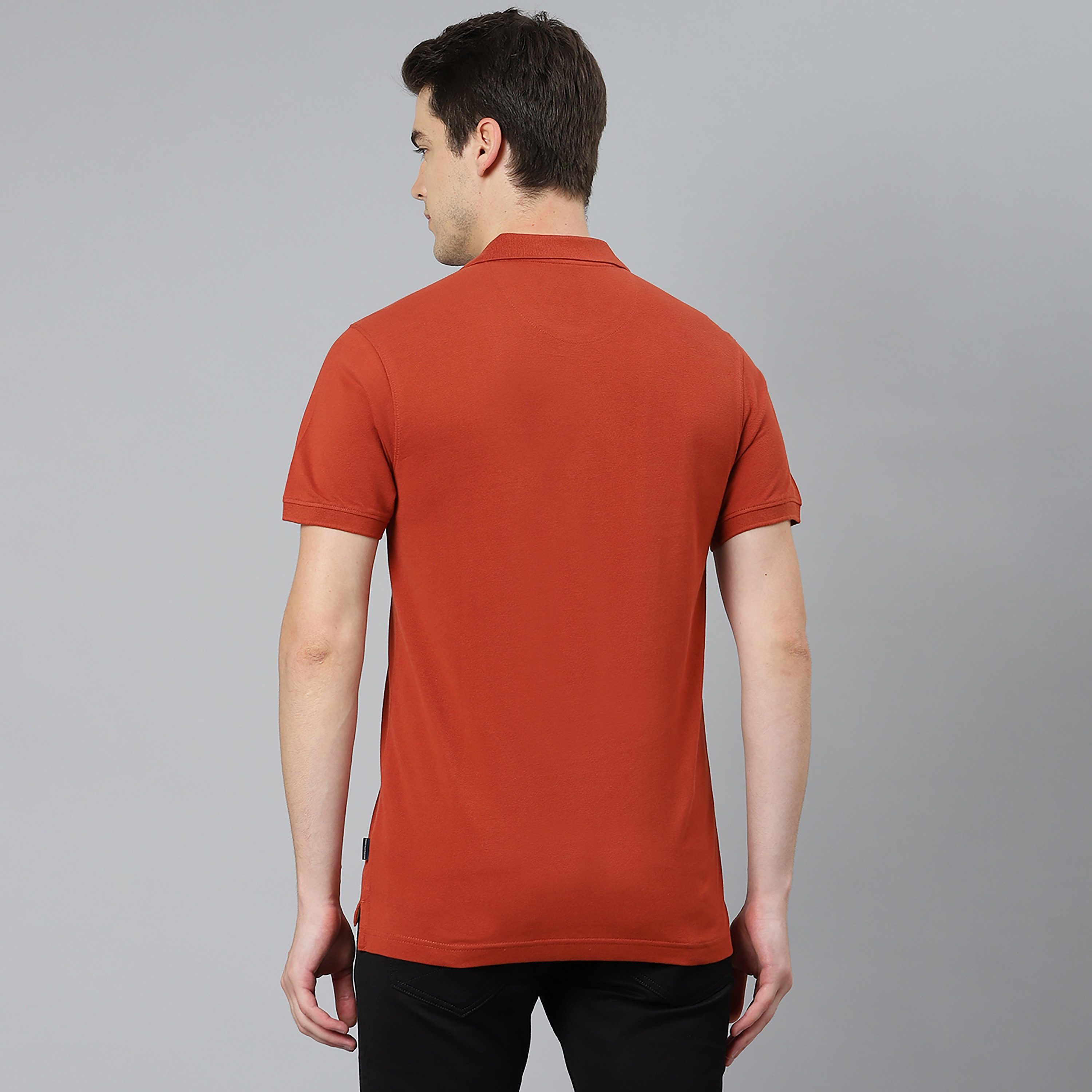 تي شيرت بيفرلي هيلز بولو كلب بأكمام قصيرة سادة بلون أزرق للرجال-men-clothing-tshirtsandpolos-polos-image-10