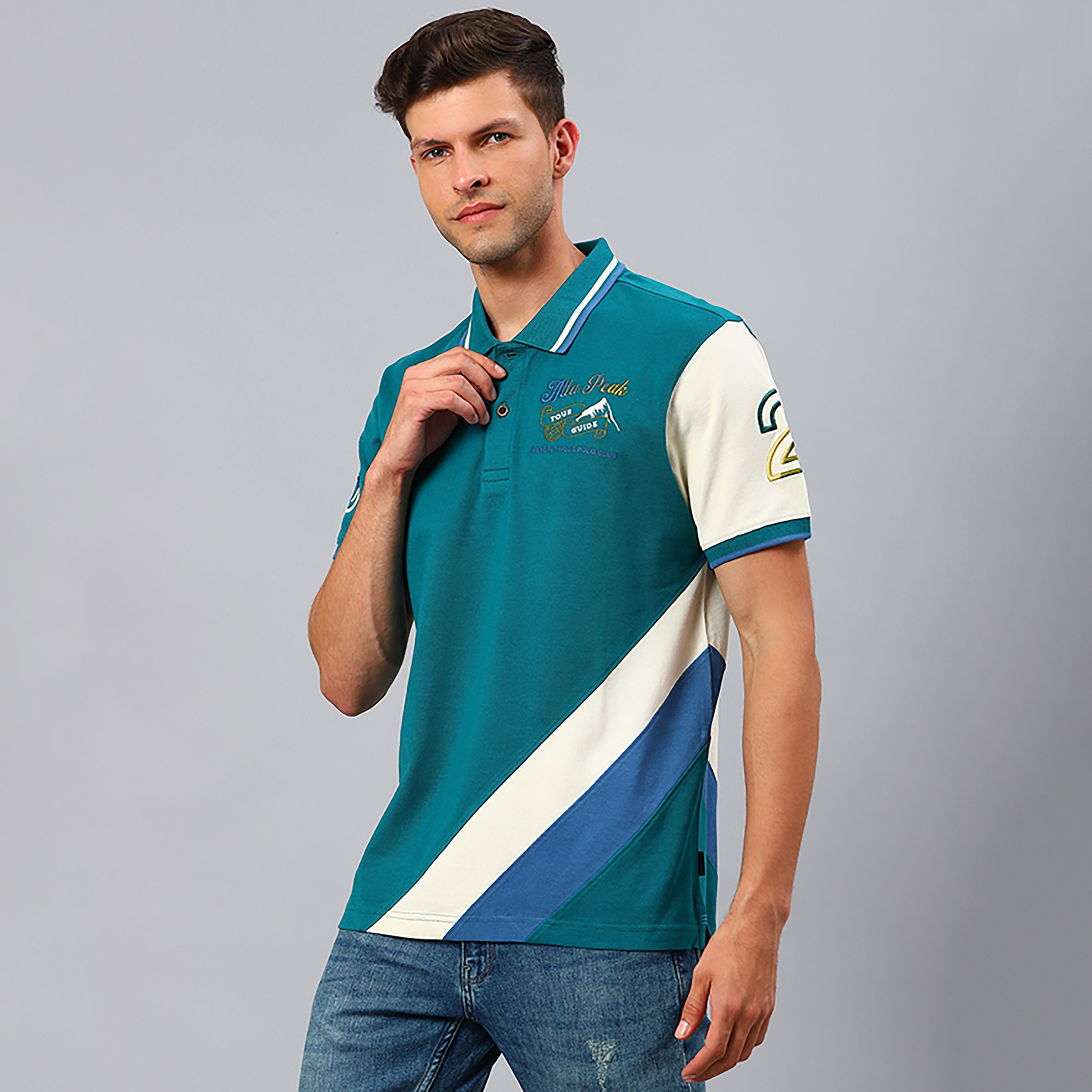 Beverly Hills Polo Club Colour Block Collared Short Sleeves Polo T-Shirt-men-clothing-tshirtsandpolos-polos-image-2