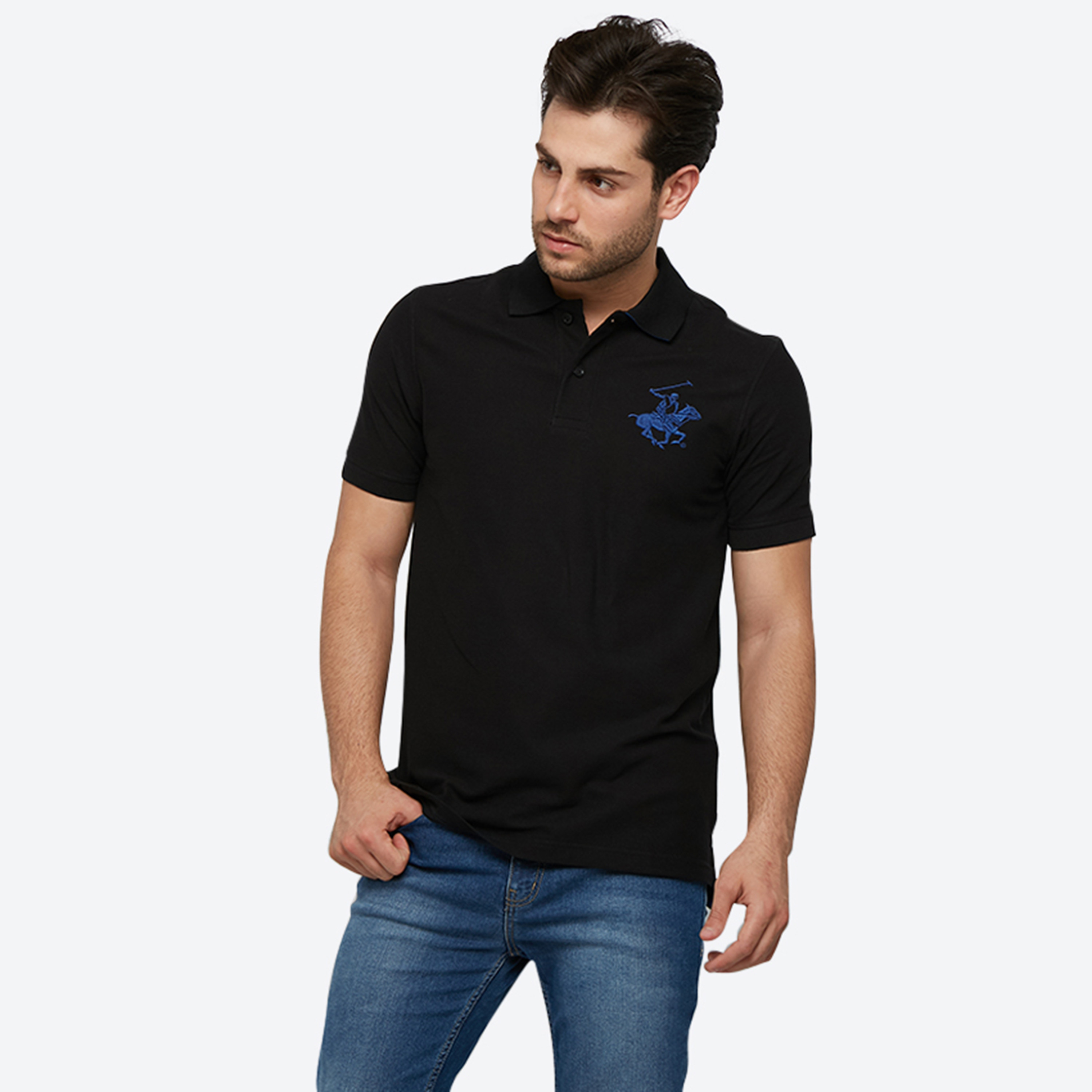 Beverly Hills Polo Club Logo Collared Short Sleeves Polo T-Shirt-men-clothing-tshirtsandpolos-polos-image-1