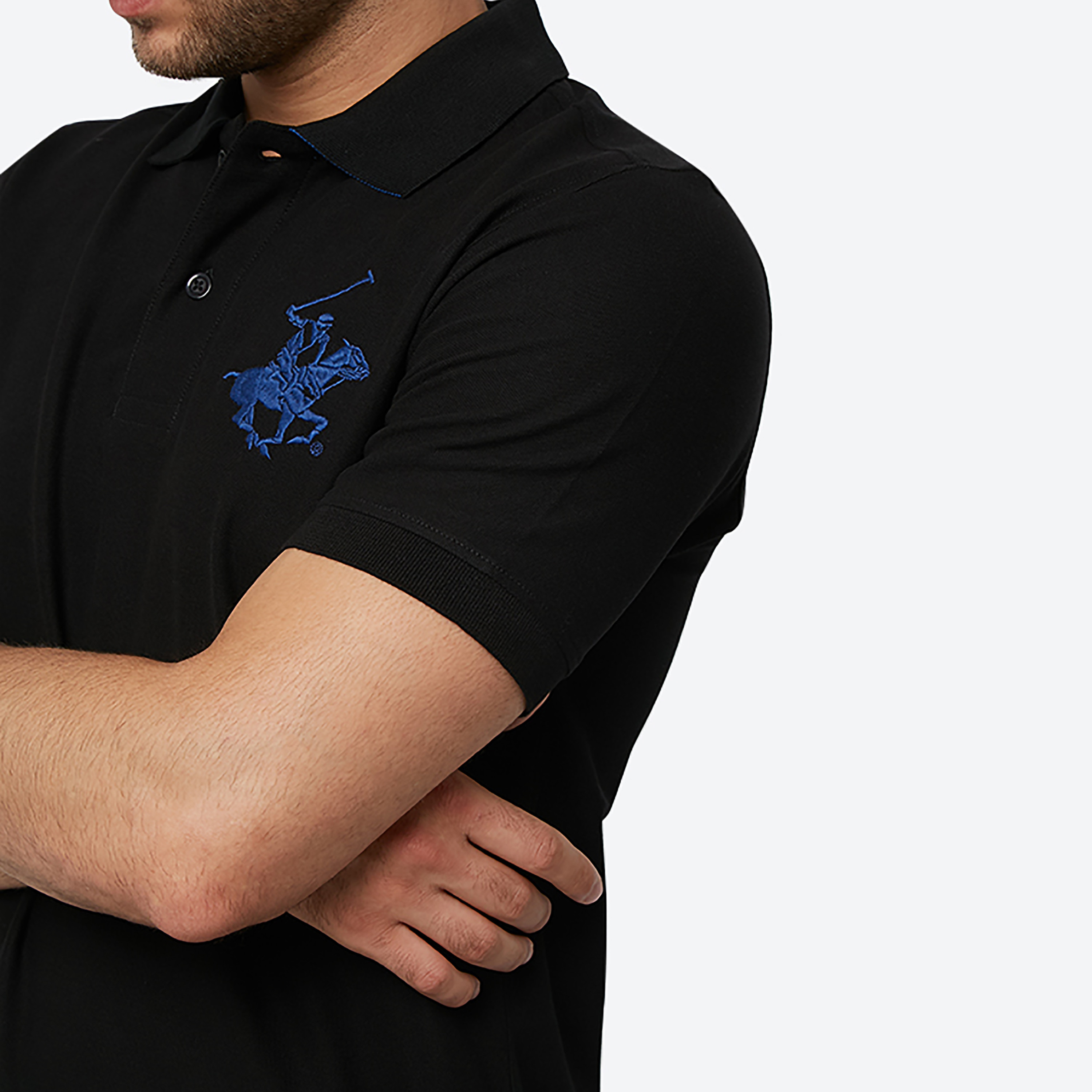 تي شيرت بولو من بيفرلي هيلز بولو كلوب بياقة وأكمام قصيرة مع شعار-men-clothing-tshirtsandpolos-polos-image-3