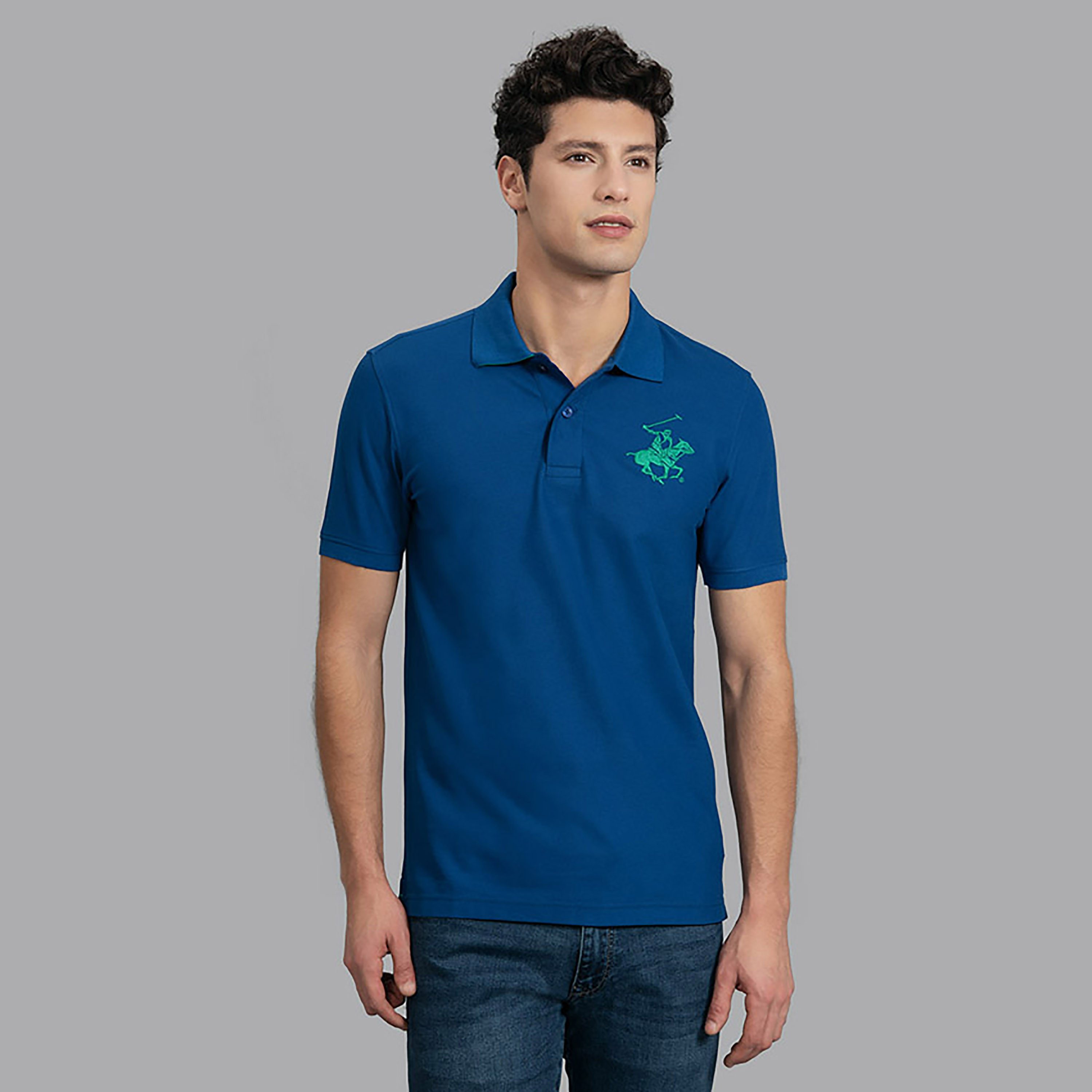 Beverly Hills Polo Club Logo Collared Short Sleeves Polo T-Shirt-men-clothing-tshirtsandpolos-polos-image-1