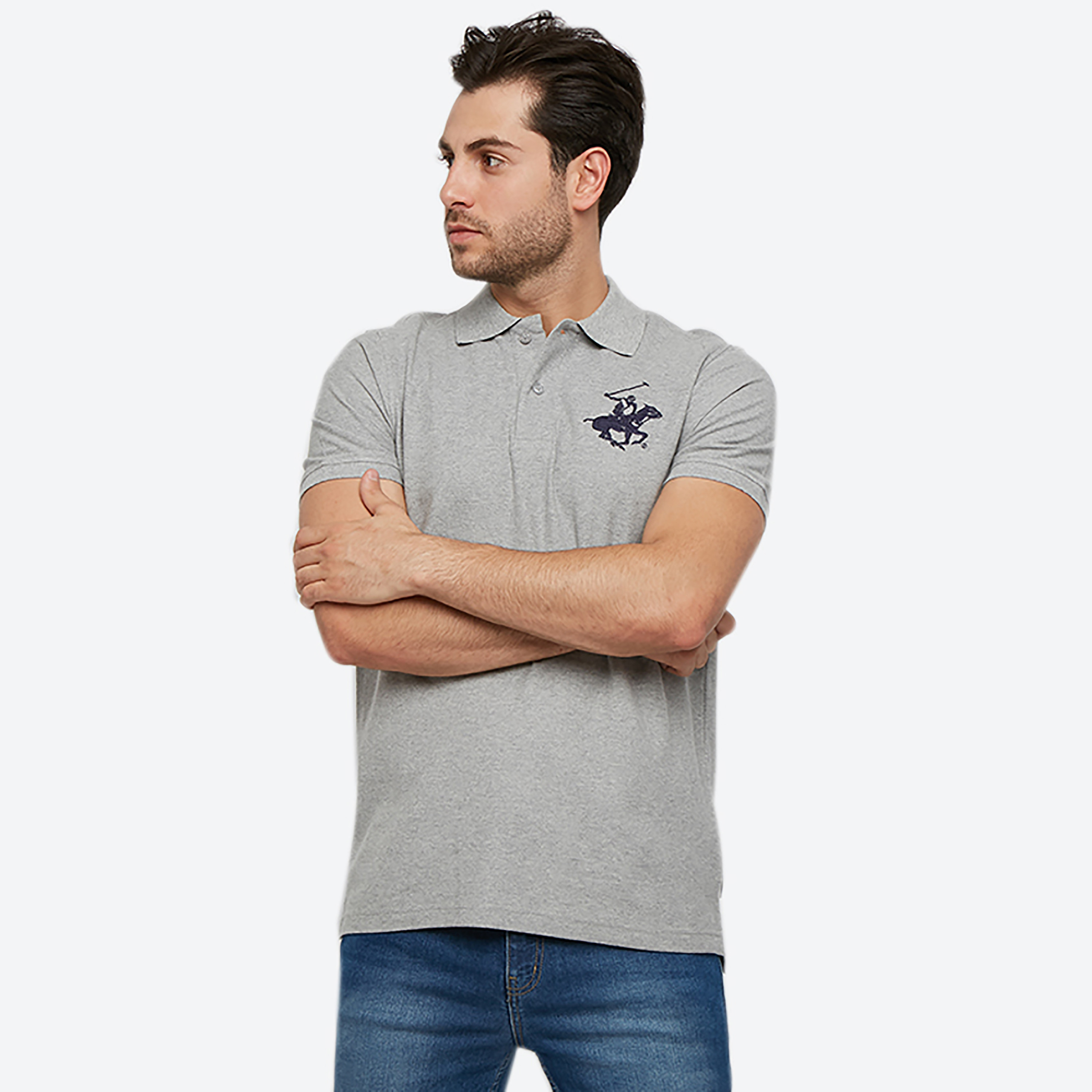 تي شيرت بولو من بيفرلي هيلز بولو كلوب بياقة وأكمام قصيرة مع شعار-men-clothing-tshirtsandpolos-polos-image-5