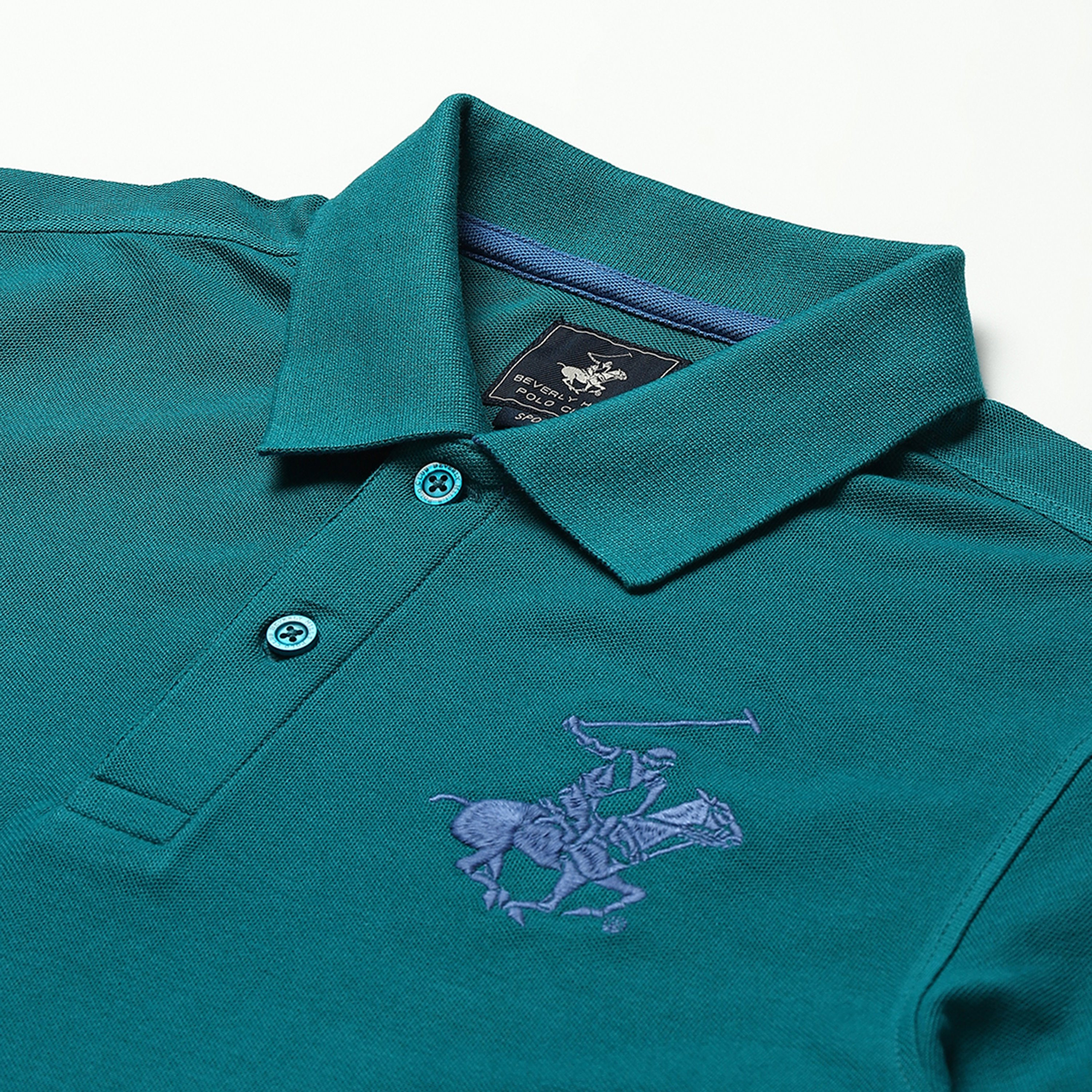تي شيرت بيفرلي هيلز بولو كلب بأكمام قصيرة سادة بلون برتقالي للرجال-men-clothing-tshirtsandpolos-polos-image-9