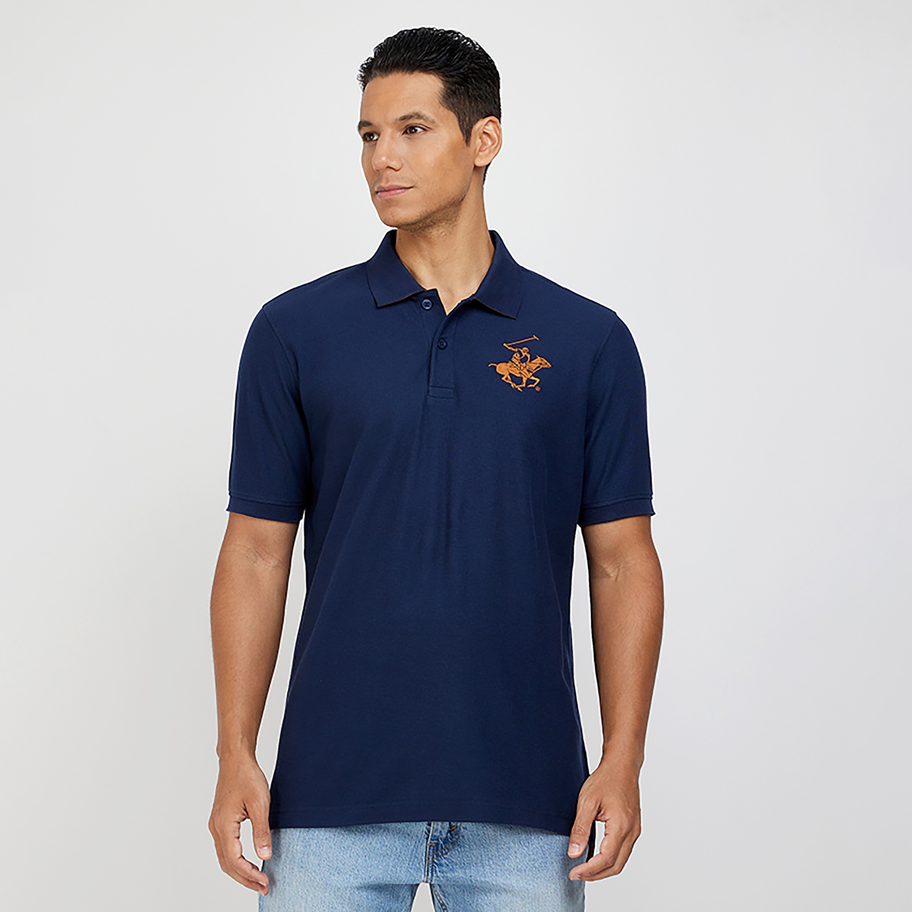 تي شيرت بولو من بيفرلي هيلز بولو كلوب بياقة وأكمام قصيرة مع شعار-men-clothing-tshirtsandpolos-polos-image-5