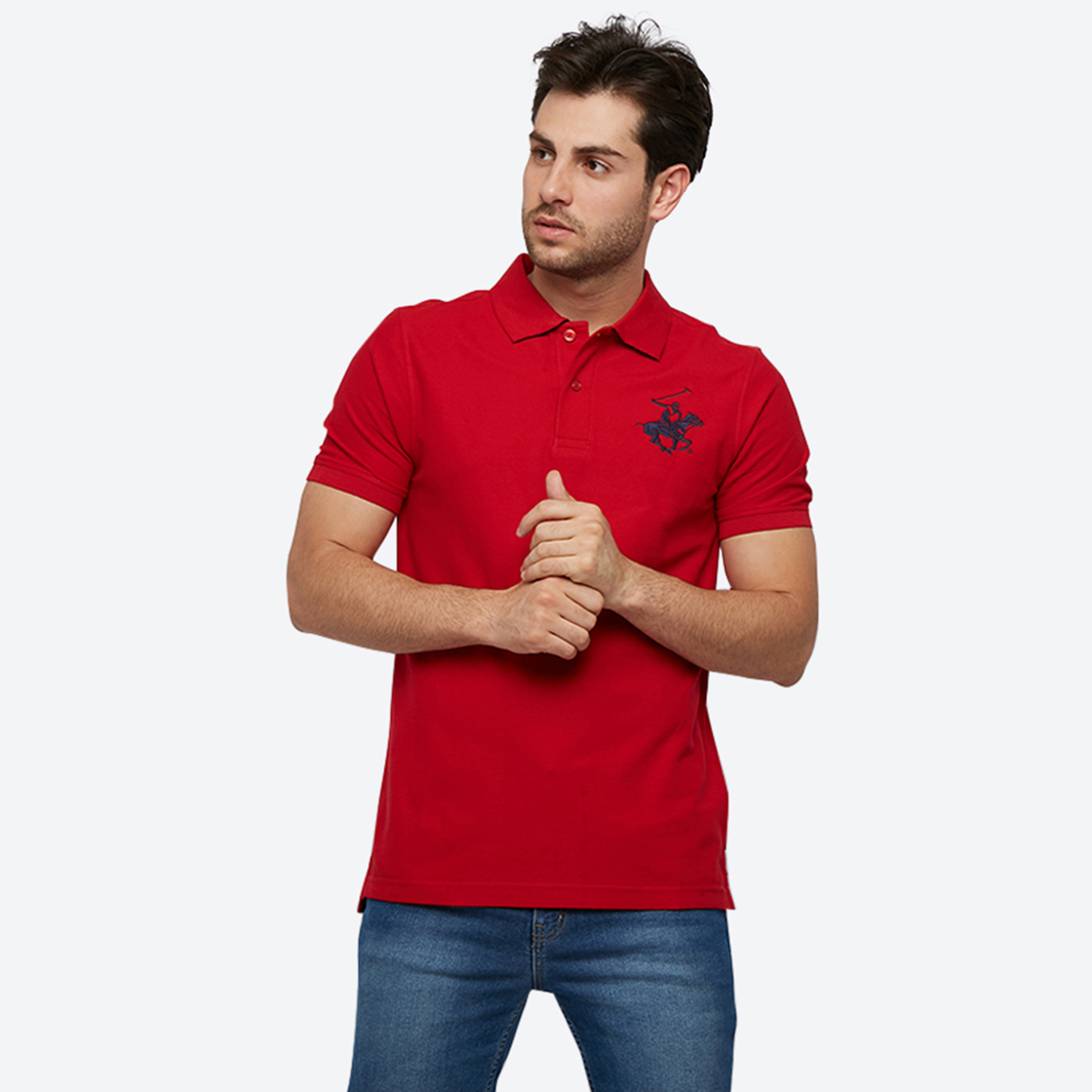 تي شيرت بولو من بيفرلي هيلز بولو كلوب بياقة وأكمام قصيرة مع شعار-men-clothing-tshirtsandpolos-polos-image-5