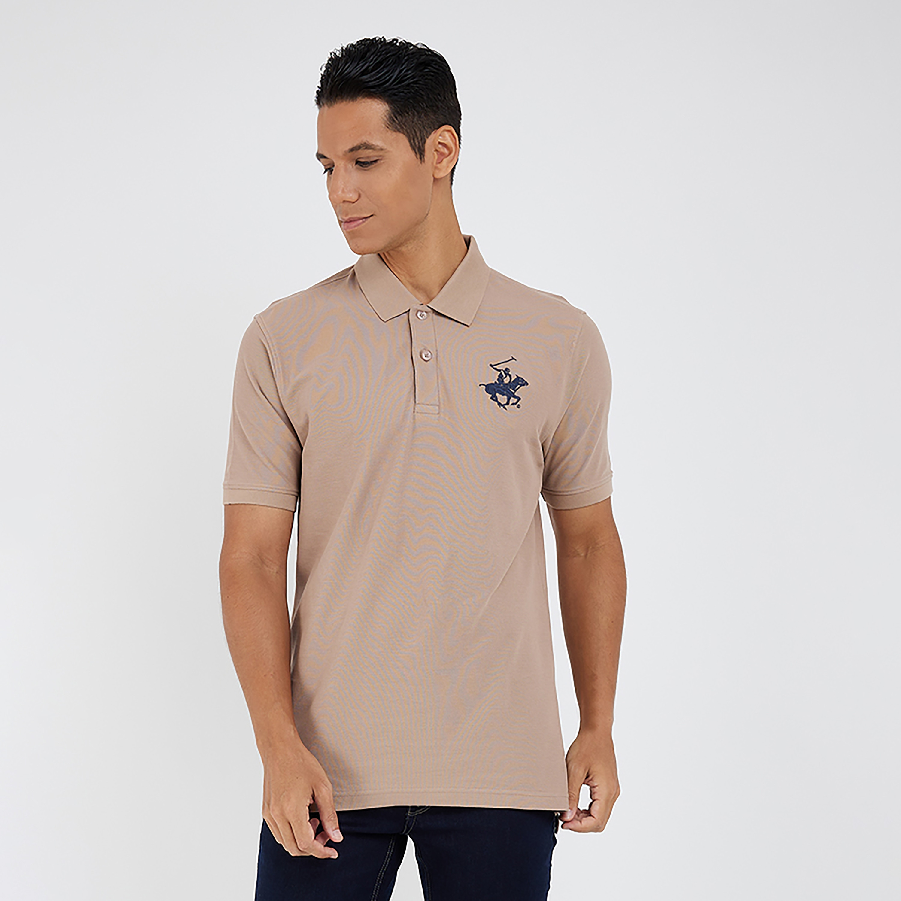 بيفرلي هيلز بولو كلوب-  قميص بولو رجالي سادة بأكمام قصيرة وياقة-men-clothing-tshirtsandpolos-polos-image-1