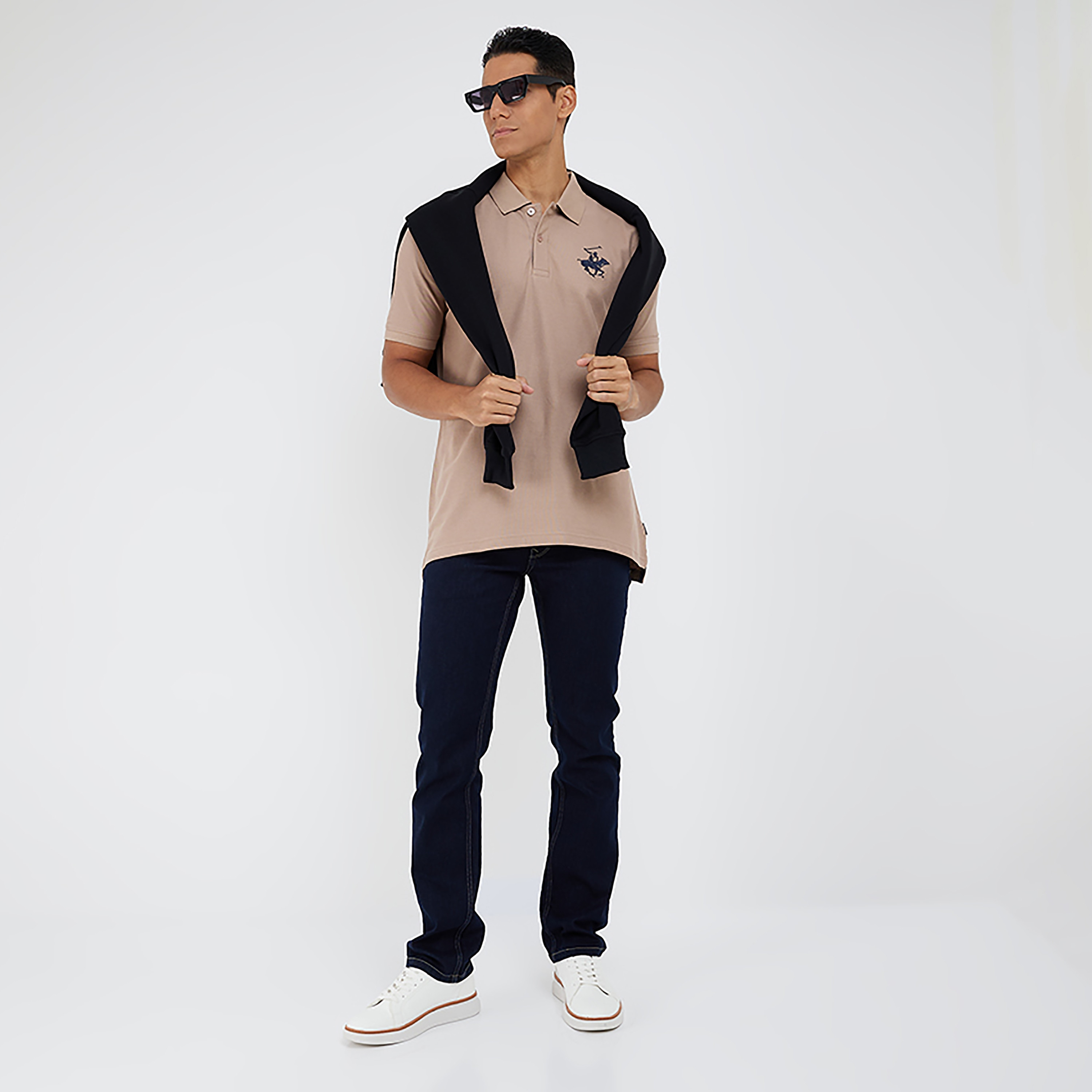 Beverly Hills Polo Club Men's Plain Collared Short Sleeve Polo Shirt-men-clothing-tshirtsandpolos-polos-image-2