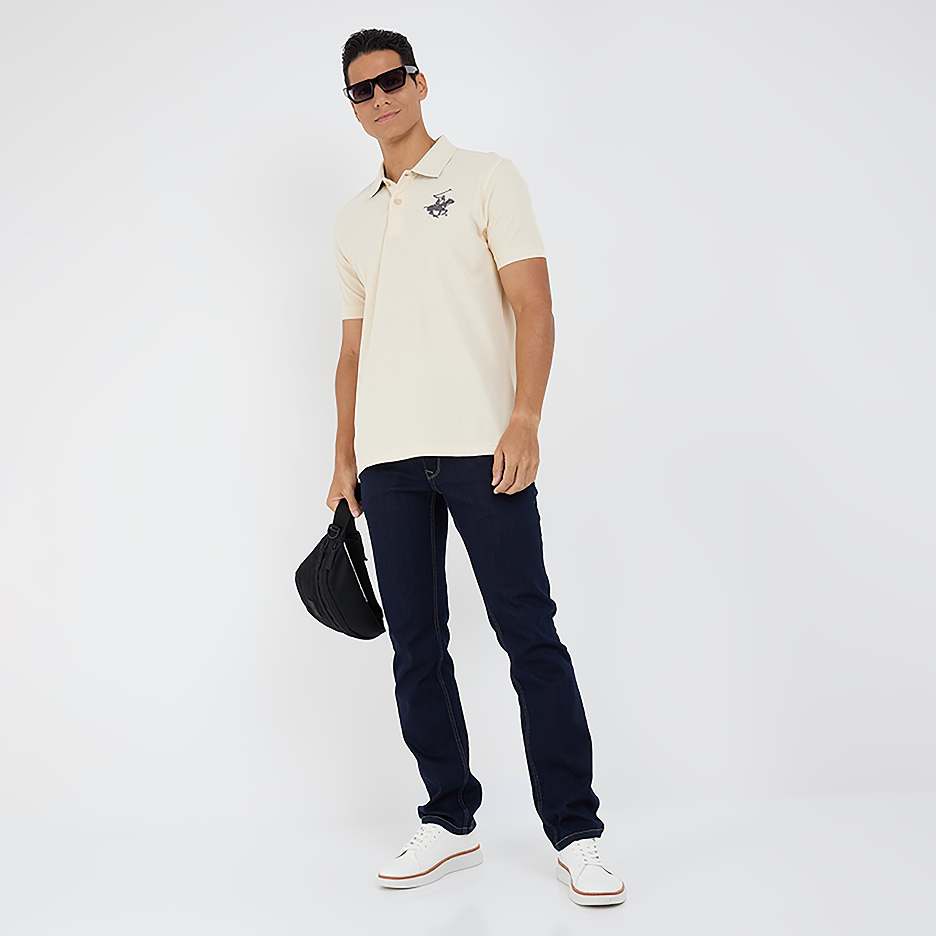 بيفرلي هيلز بولو كلوب-  قميص بولو رجالي سادة بأكمام قصيرة وياقة-men-clothing-tshirtsandpolos-polos-image-6