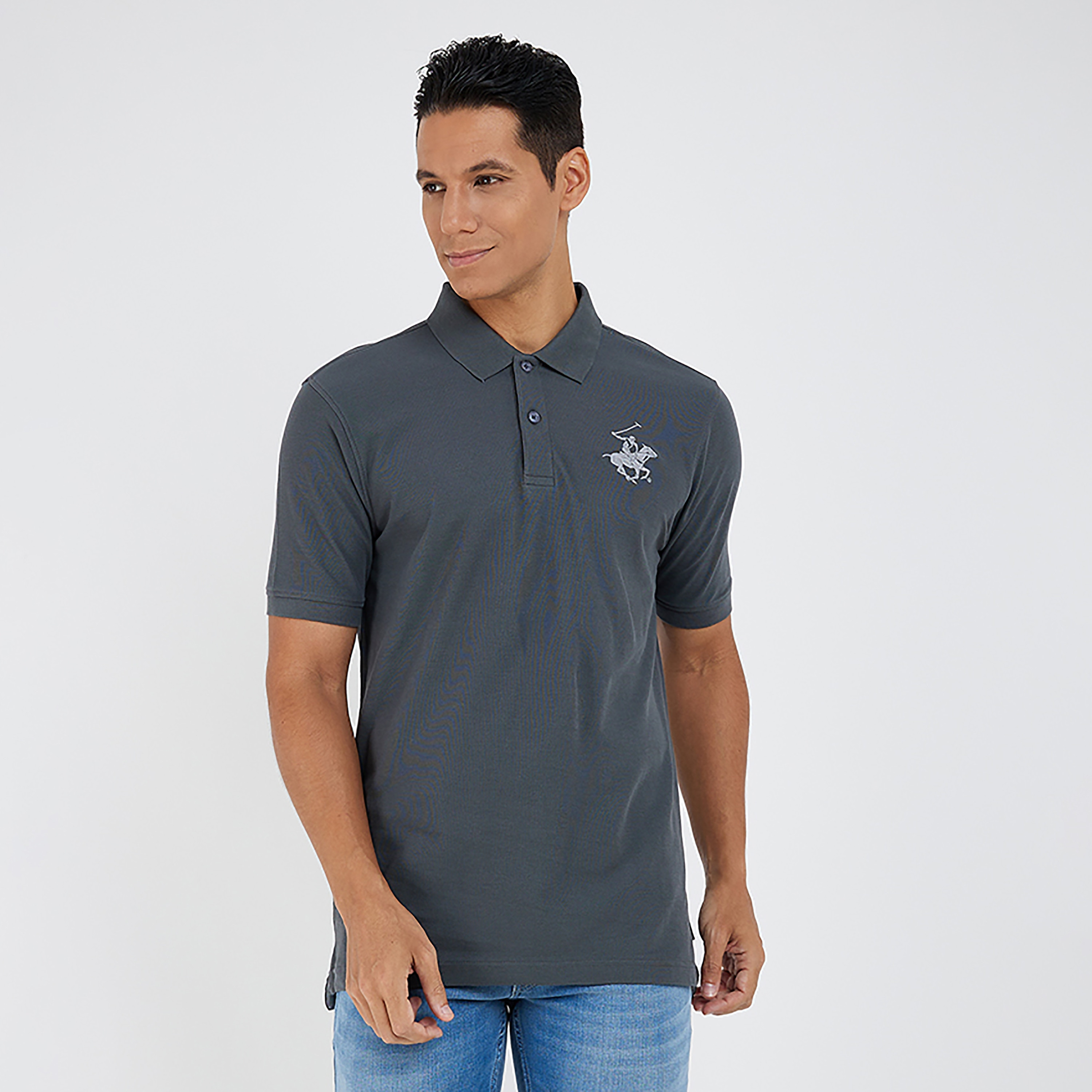 بيفرلي هيلز بولو كلوب-  قميص بولو رجالي سادة بأكمام قصيرة وياقة-men-clothing-tshirtsandpolos-polos-image-9