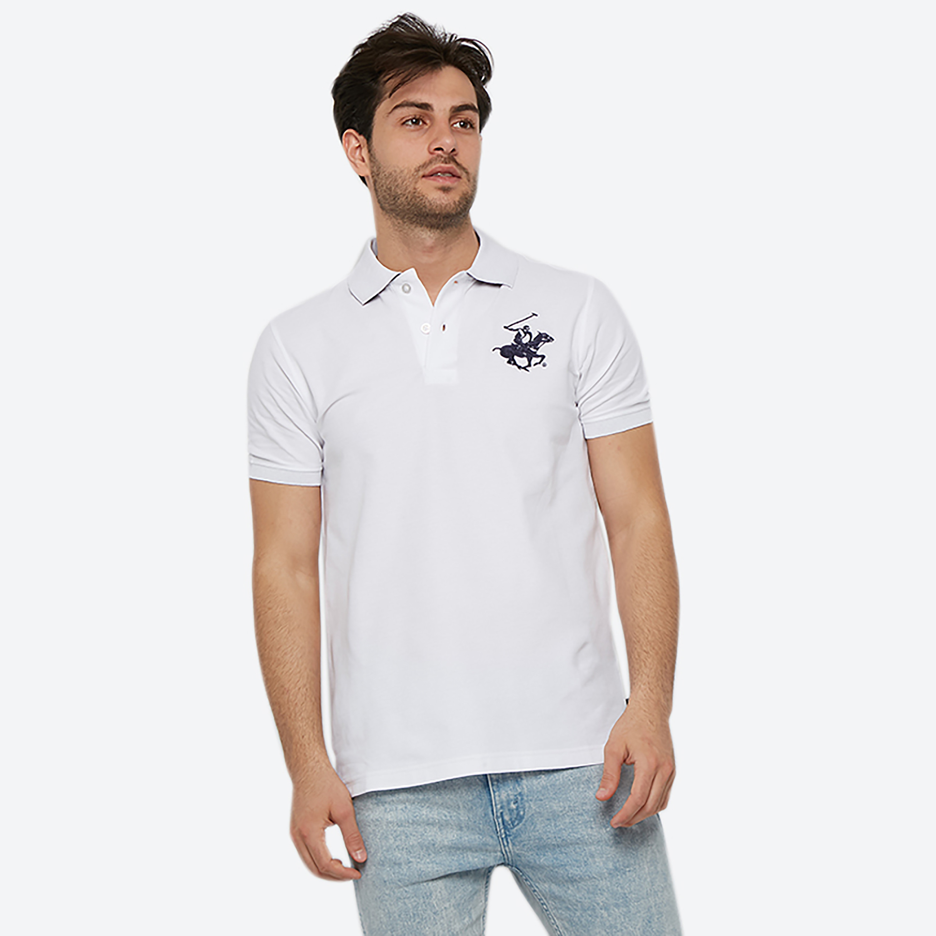 تي شيرت بولو من بيفرلي هيلز بولو كلوب بياقة وأكمام قصيرة مع شعار-men-clothing-tshirtsandpolos-polos-image-9