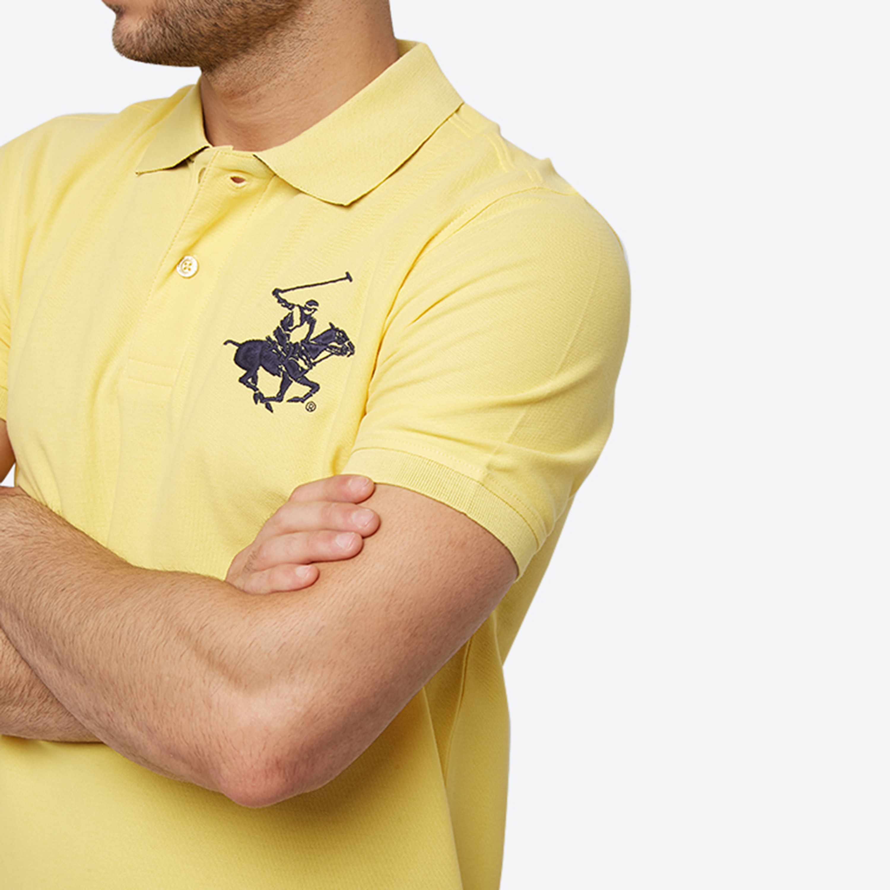 تي شيرت بولو من بيفرلي هيلز بولو كلوب بياقة وأكمام قصيرة مع شعار-men-clothing-tshirtsandpolos-polos-image-15
