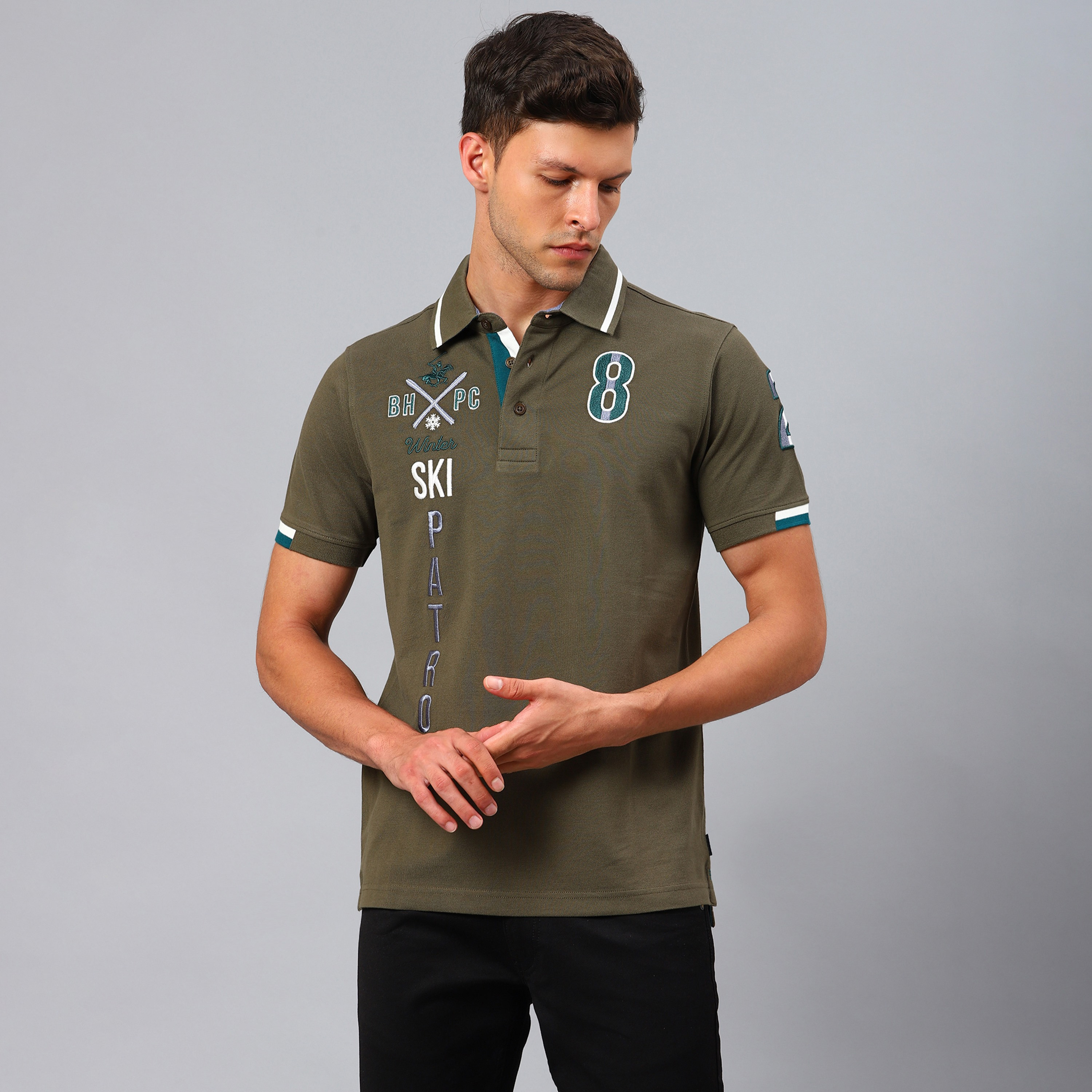Beverly Hills Polo Club Men Burgundy Embroidered Short Sleeves Polo T-Shirt-men-clothing-tshirtsandpolos-polos-image-1