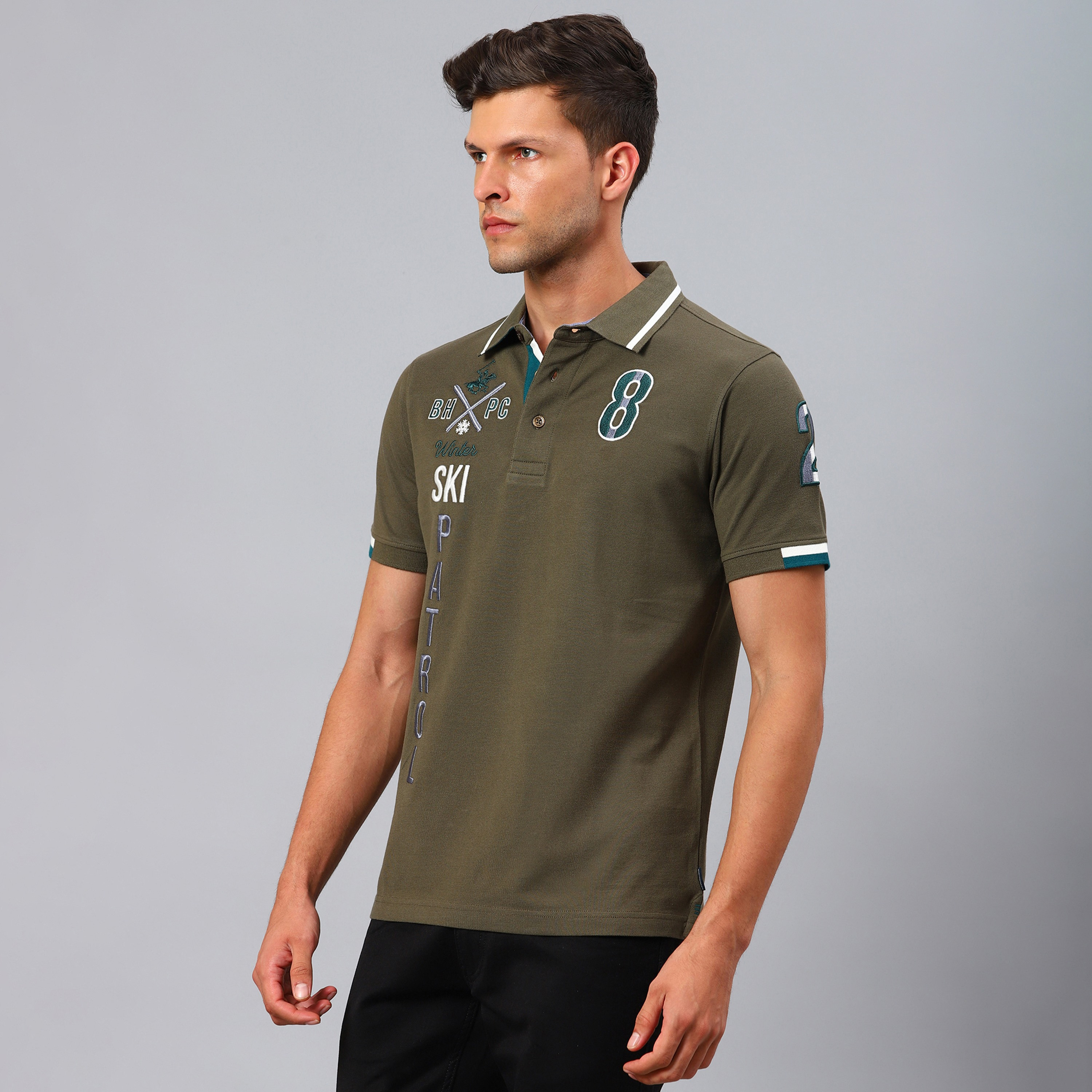 Beverly Hills Polo Club Men Burgundy Embroidered Short Sleeves Polo T-Shirt-men-clothing-tshirtsandpolos-polos-image-2