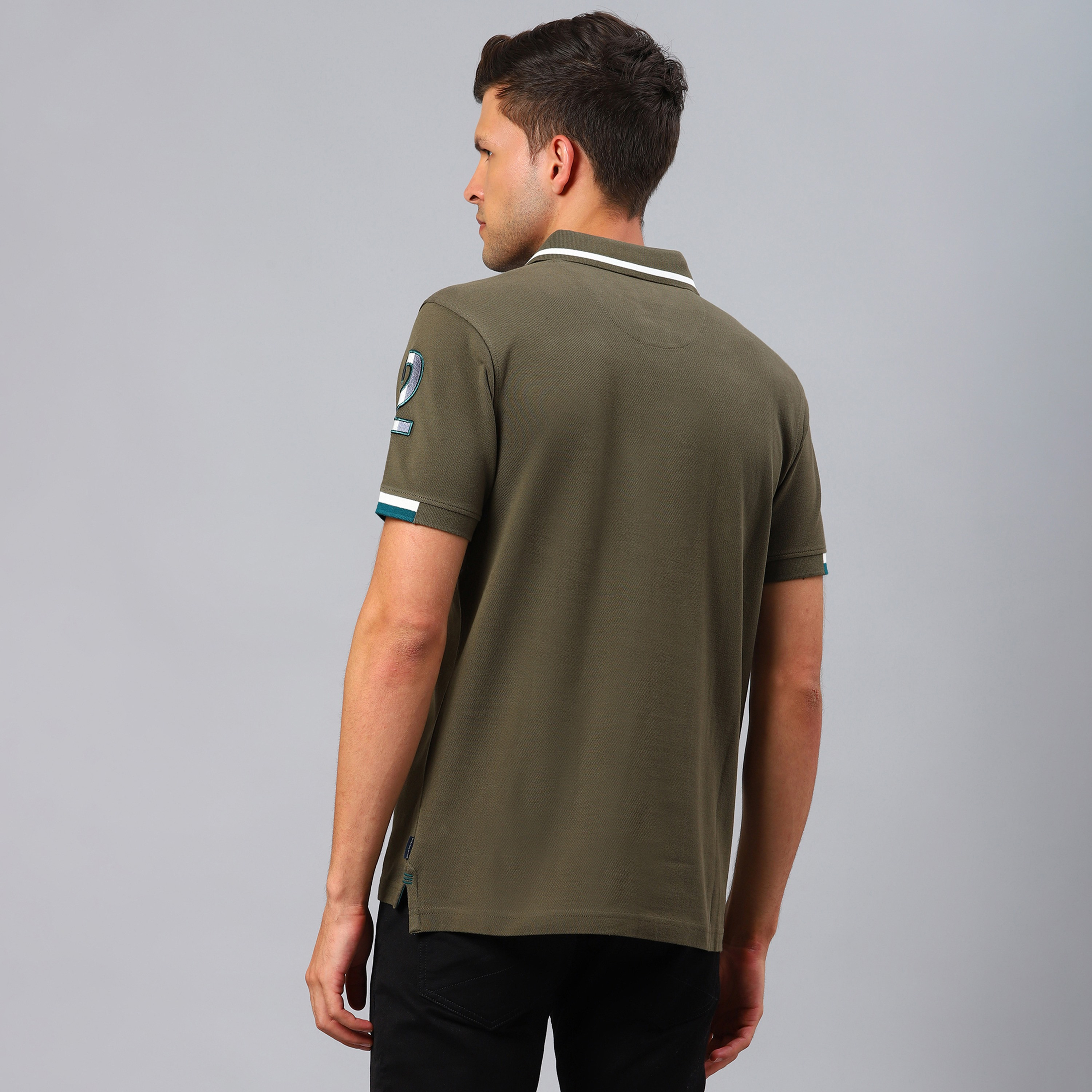 تي شيرت بولو من بيفرلي هيلز بولو كلوب رجالي مع لون زيتون مطرز بأكمام قصيرة-men-clothing-tshirtsandpolos-polos-image-4