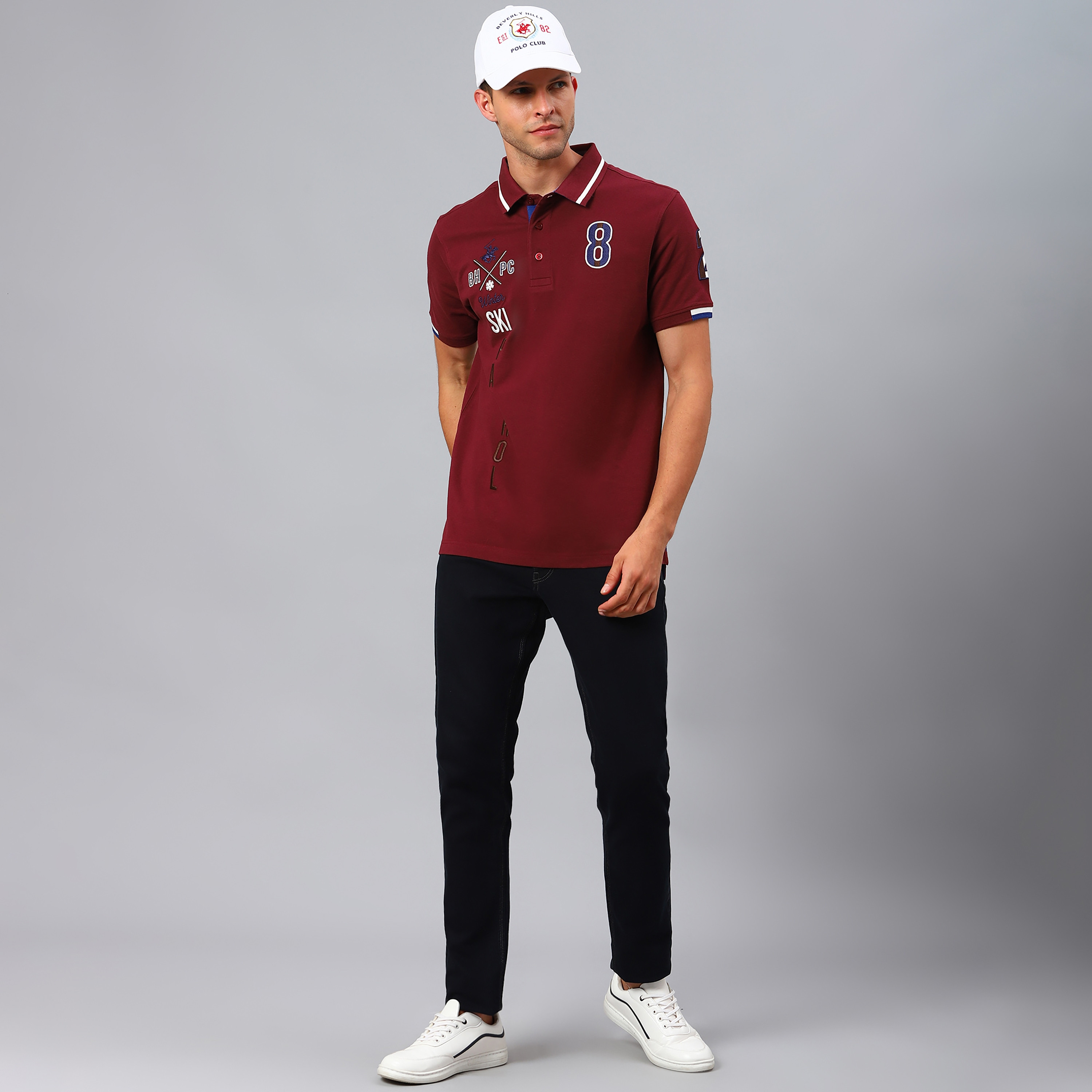 تي شيرت بولو من بيفرلي هيلز بولو كلوب رجالي مع لون زيتون مطرز بأكمام قصيرة-men-clothing-tshirtsandpolos-polos-image-13