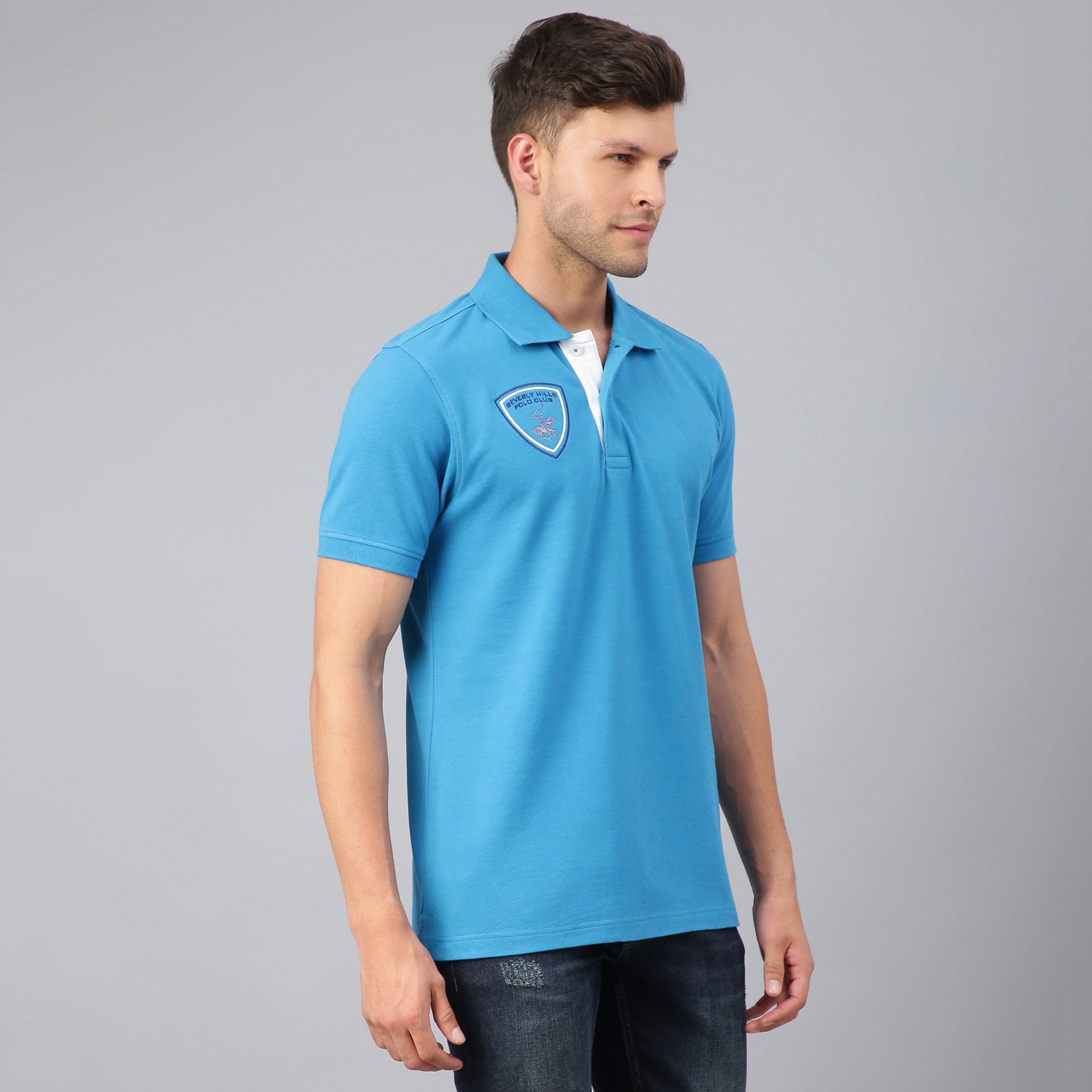 Beverly Hills Polo Club Men Blue Plain Short Sleeves Polo T-Shirt-men-clothing-tshirtsandpolos-polos-image-3