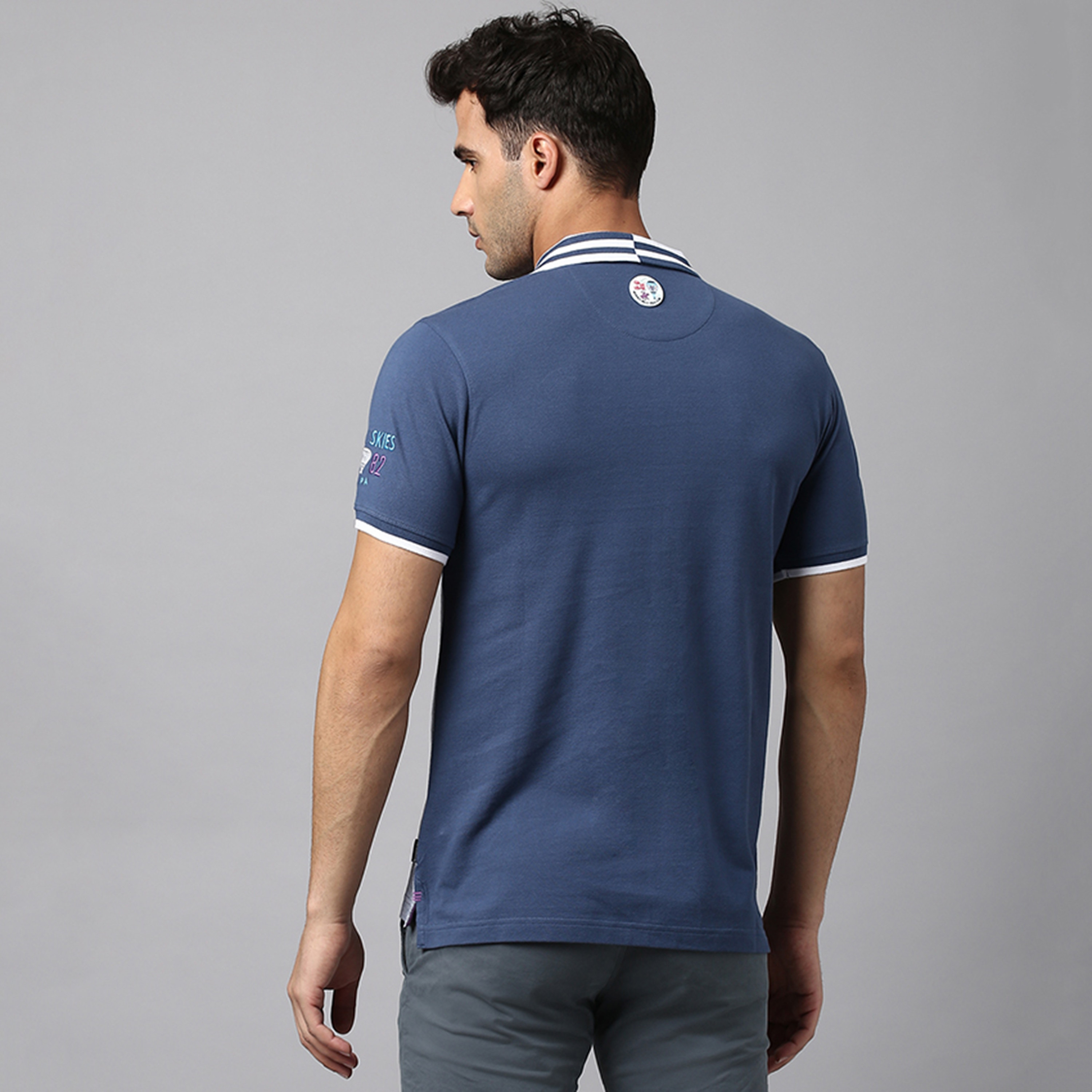 تي شيرت بولو بأكمام قصيرة مع ياقة بلوكد من بيفرلي هيلز بولو كلوب-men-clothing-tshirtsandpolos-polos-image-3