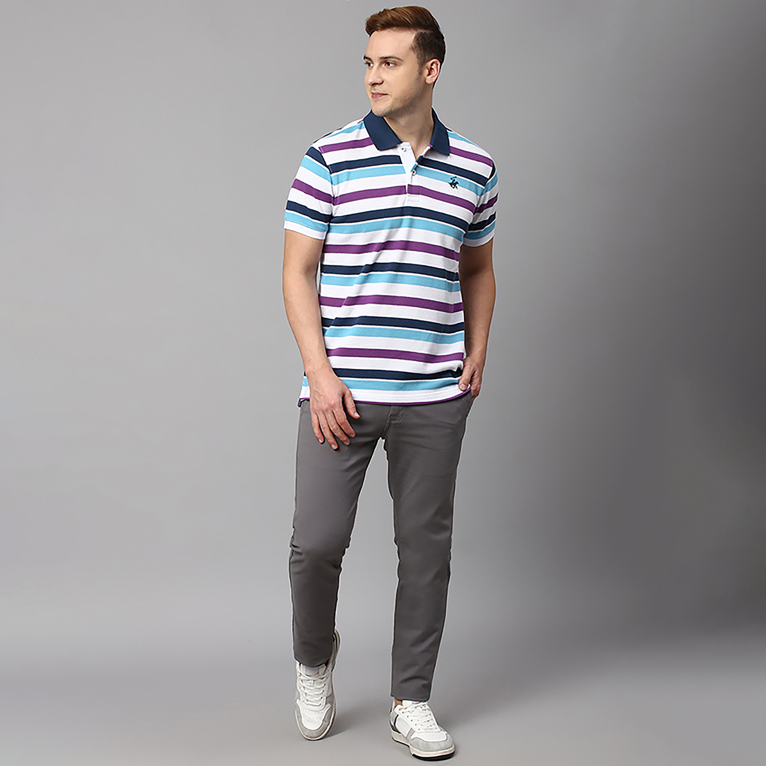 Beverly Hills Polo Club Striped Collared Short Sleeves Polo T-Shirt-men-clothing-tshirtsandpolos-polos-image-2