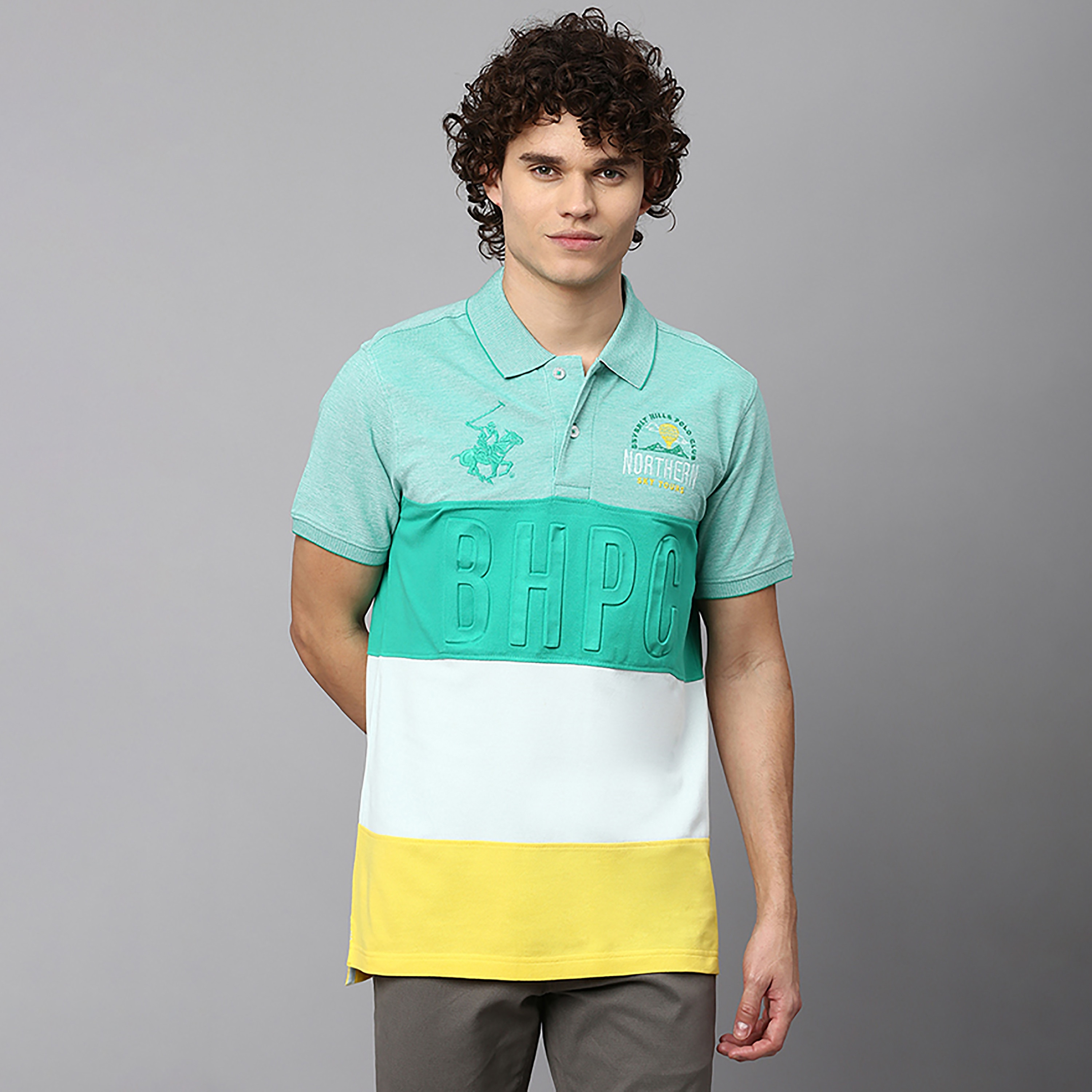 Beverly Hills Polo Club Men's Logo Collared Short Sleeve Polo Shirt-men-clothing-tshirtsandpolos-polos-image-1