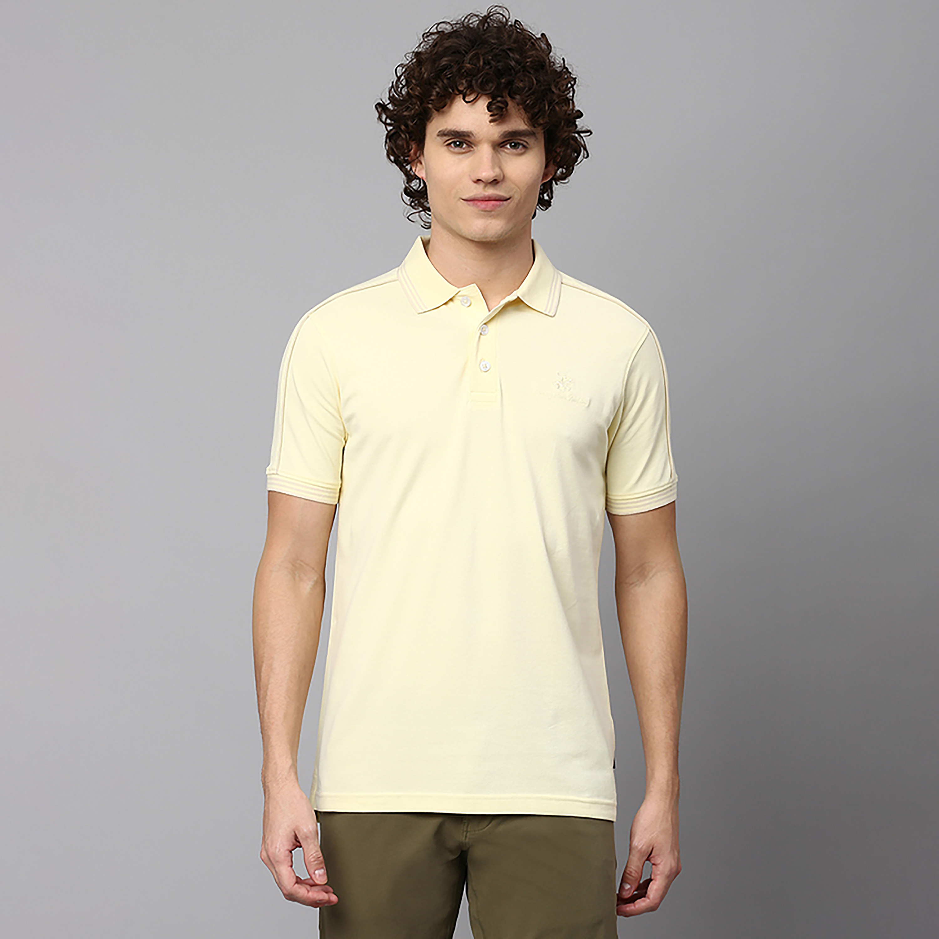 تي شيرت بولو بياقة سادة بالمربعات وأكمام قصيرة من بيفرلي هيلز بولو كلوب-men-clothing-tshirtsandpolos-polos-image-5
