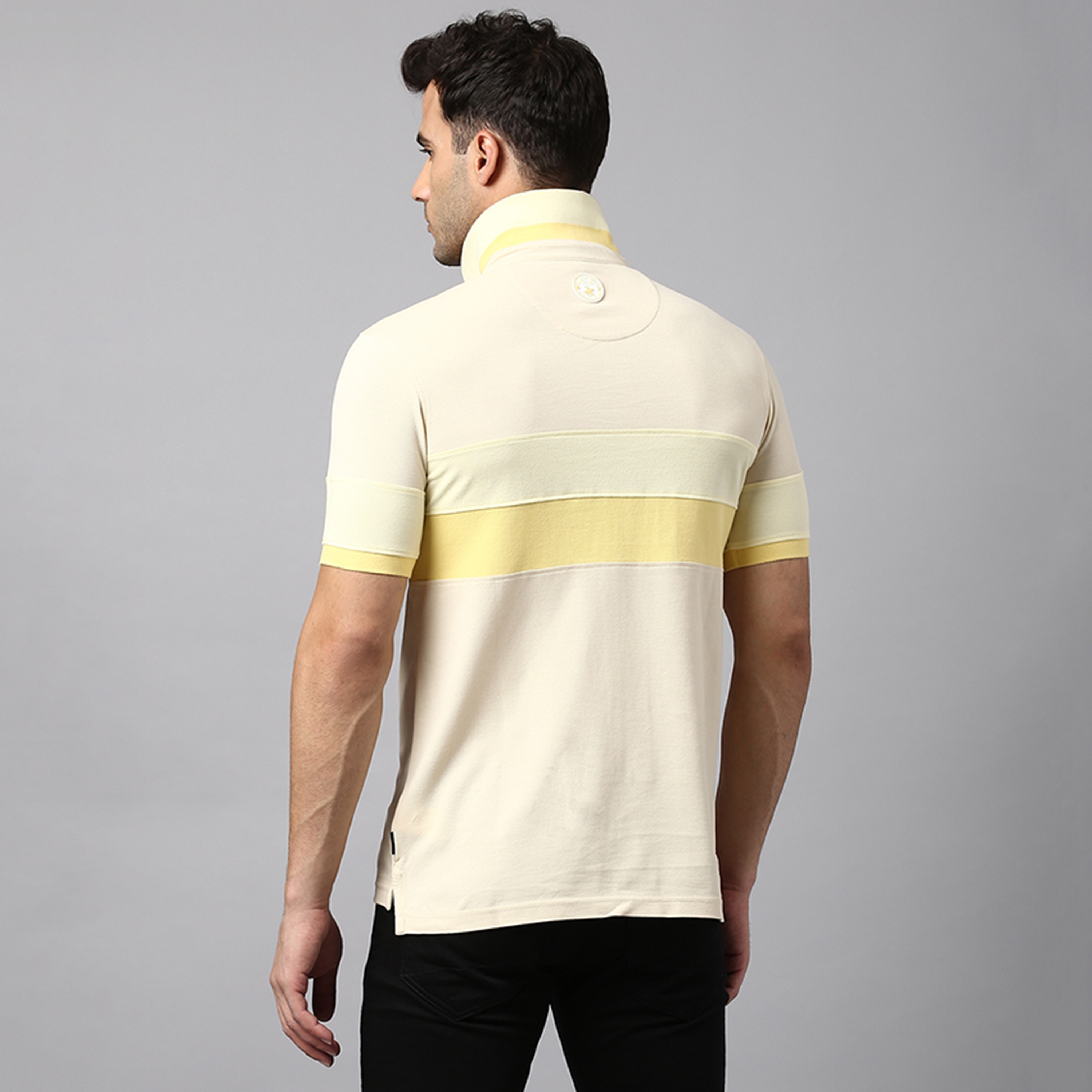تي شيرت بولو بأكمام قصيرة مع ياقة بلوكد من بيفرلي هيلز بولو كلوب-men-clothing-tshirtsandpolos-polos-image-3