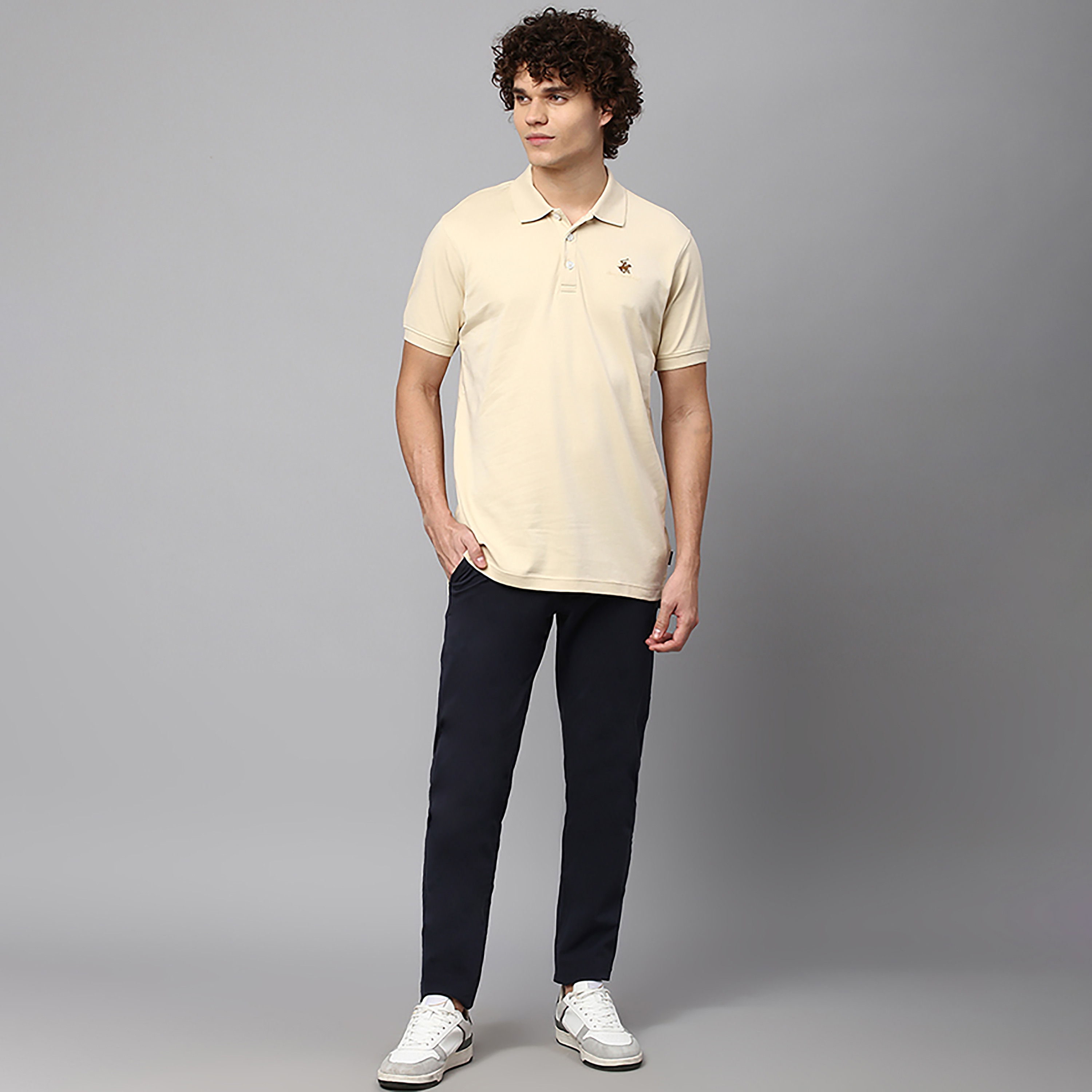 تي شيرت بولو بياقة سادة بالمربعات وأكمام قصيرة من بيفرلي هيلز بولو كلوب-men-clothing-tshirtsandpolos-polos-image-2