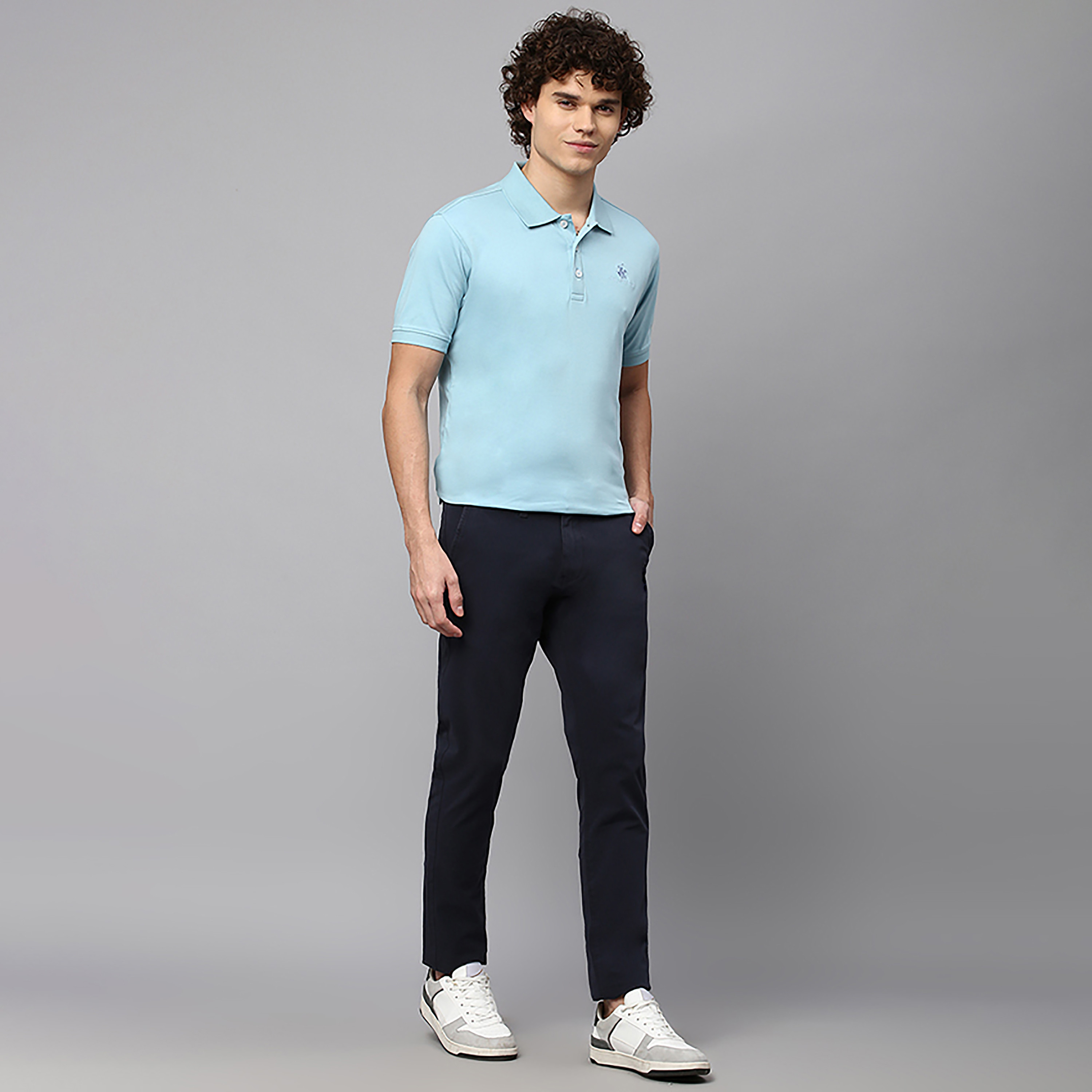 تي شيرت بولو بياقة سادة بالمربعات وأكمام قصيرة من بيفرلي هيلز بولو كلوب-men-clothing-tshirtsandpolos-polos-image-6