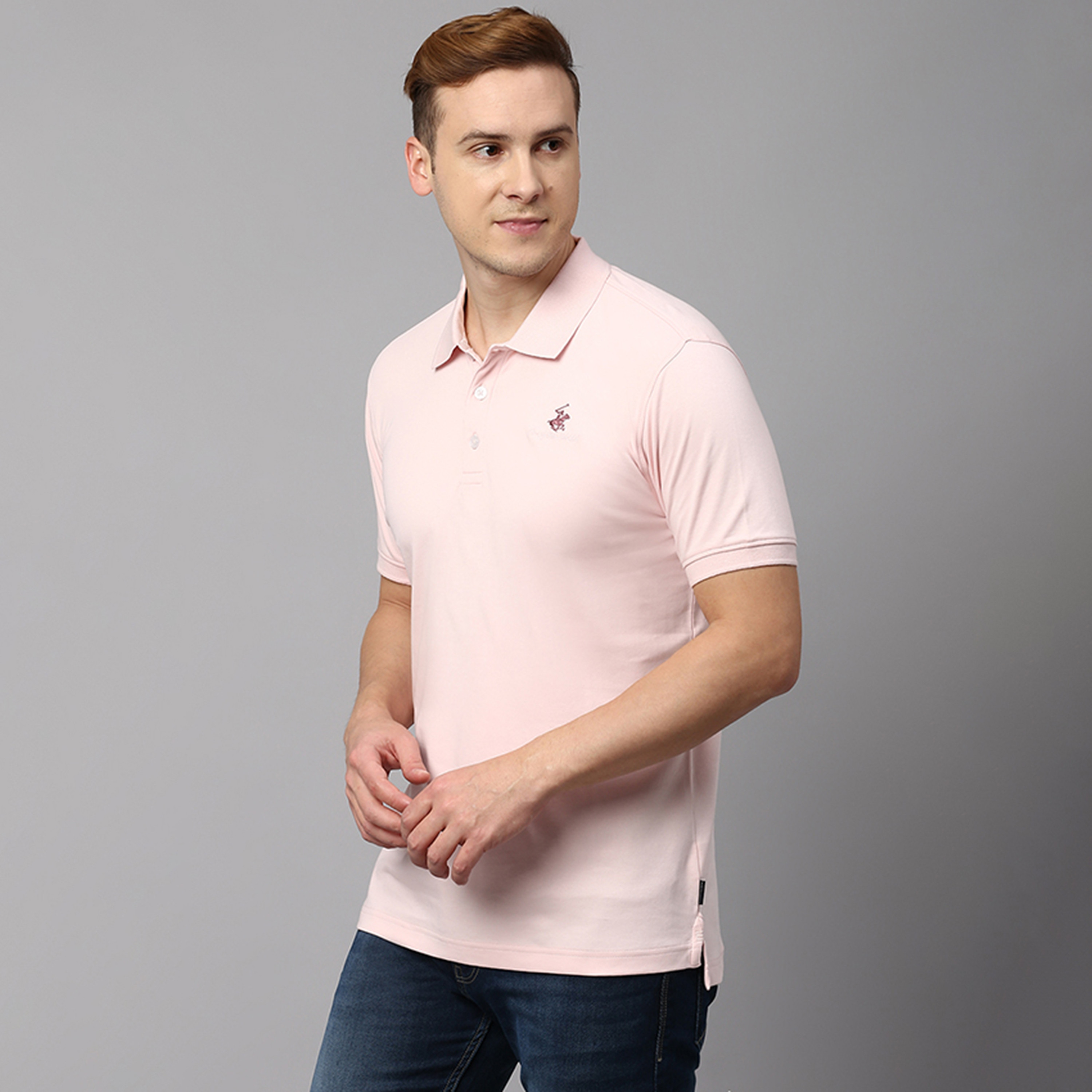 تي شيرت بولو بياقة سادة بالمربعات وأكمام قصيرة من بيفرلي هيلز بولو كلوب-men-clothing-tshirtsandpolos-polos-image-10
