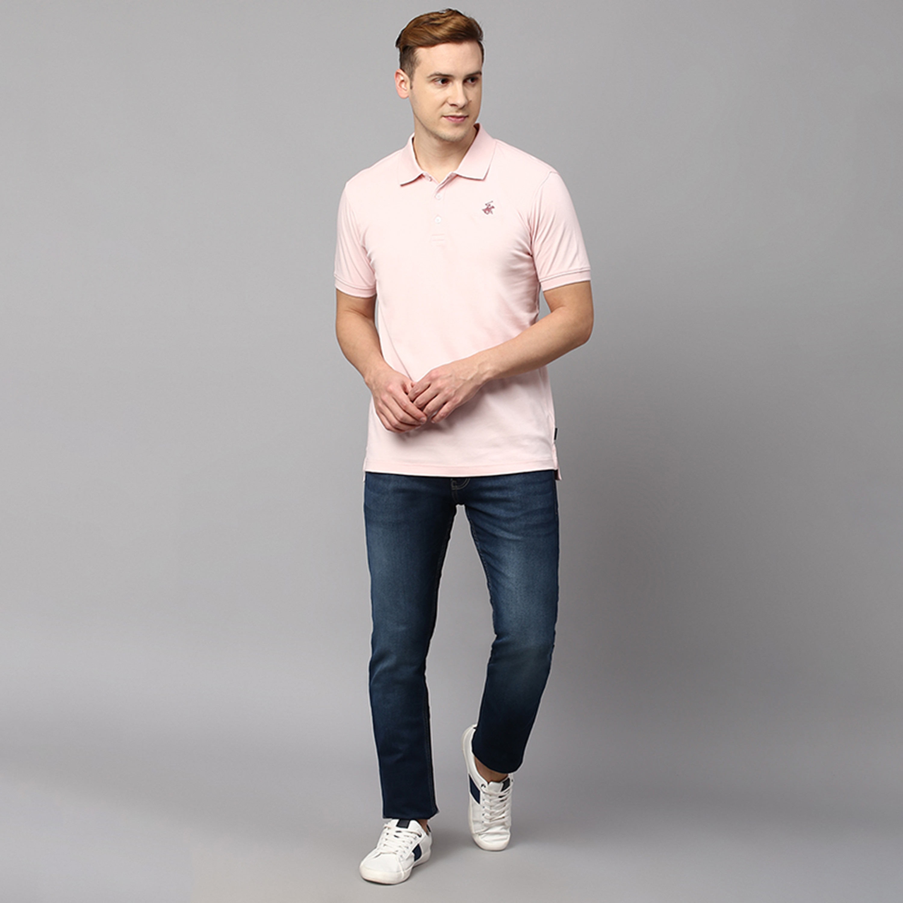 تي شيرت بولو بياقة سادة بالمربعات وأكمام قصيرة من بيفرلي هيلز بولو كلوب-men-clothing-tshirtsandpolos-polos-image-11