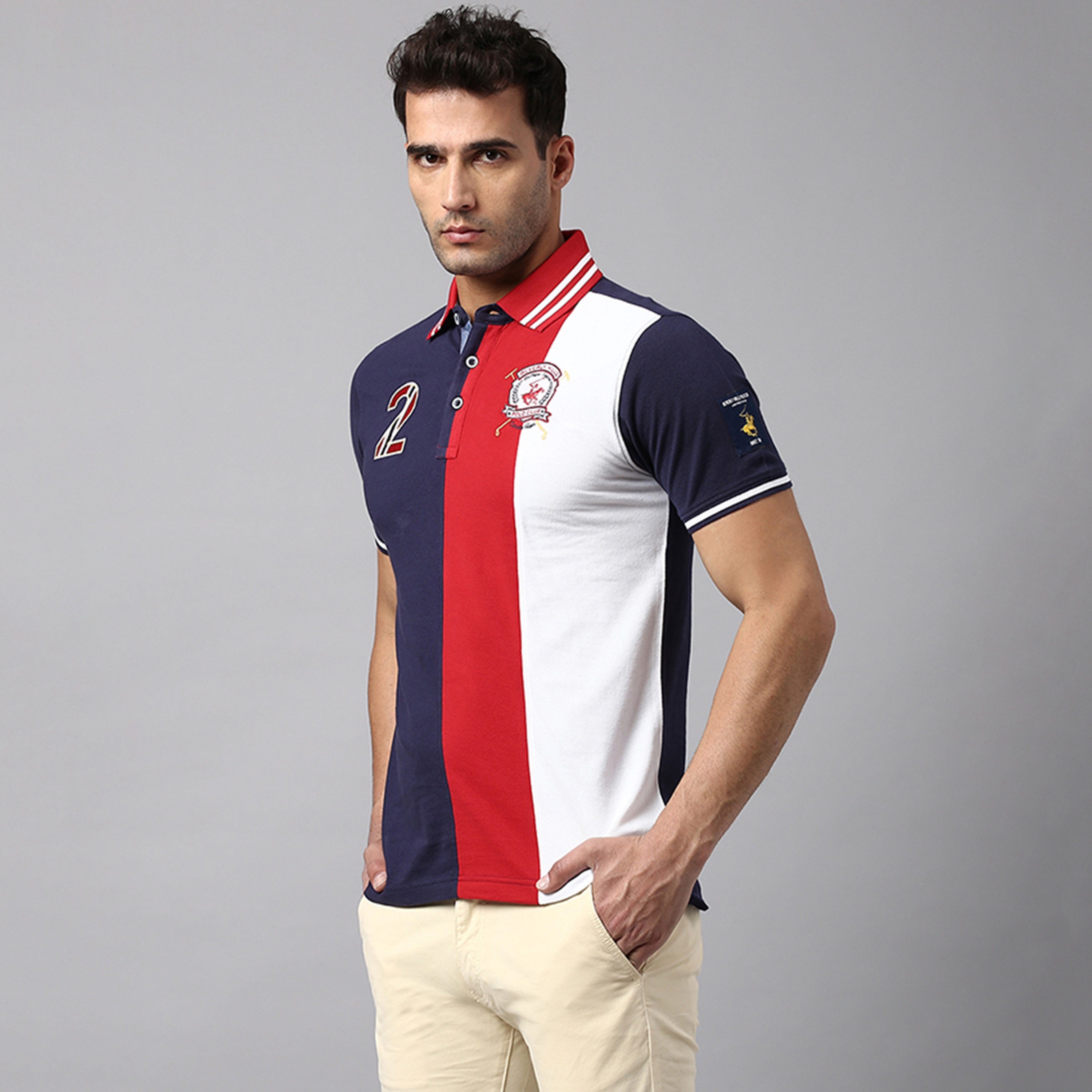 Beverly Hills Polo Club Colour Blocked Collared Short Sleeves Polo T-Shirt-men-clothing-tshirtsandpolos-polos-image-2