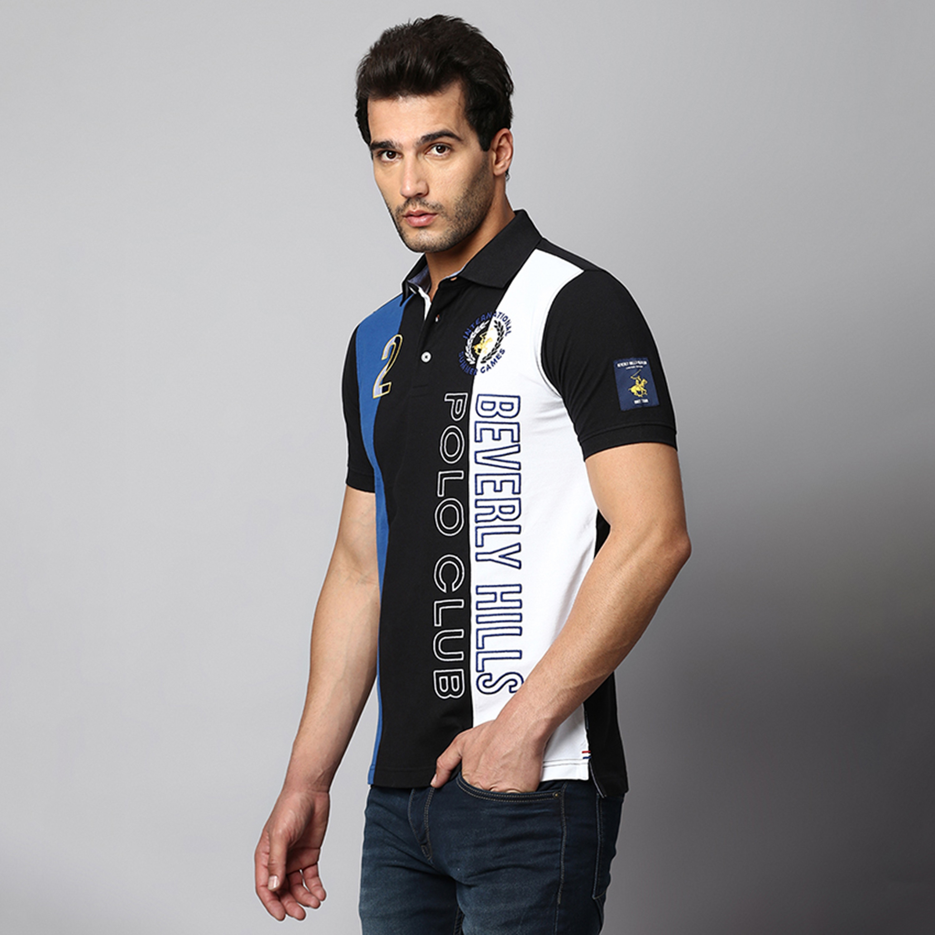 Beverly Hills Polo Club Colour Blocked Collared Short Sleeves Polo T-Shirt-men-clothing-tshirtsandpolos-polos-image-2