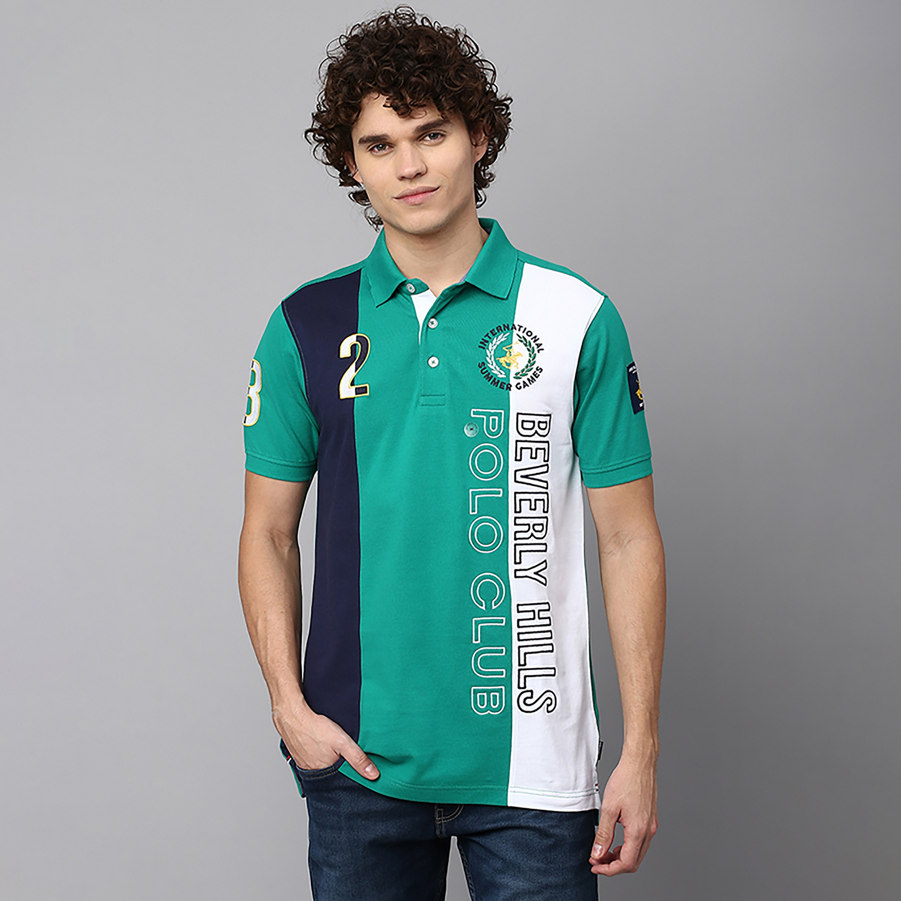 تي شيرت بولو بياقة محجبة اللون بيفرلي هيلز بولو كلوب وأكمام قصيرة-men-clothing-tshirtsandpolos-polos-image-1