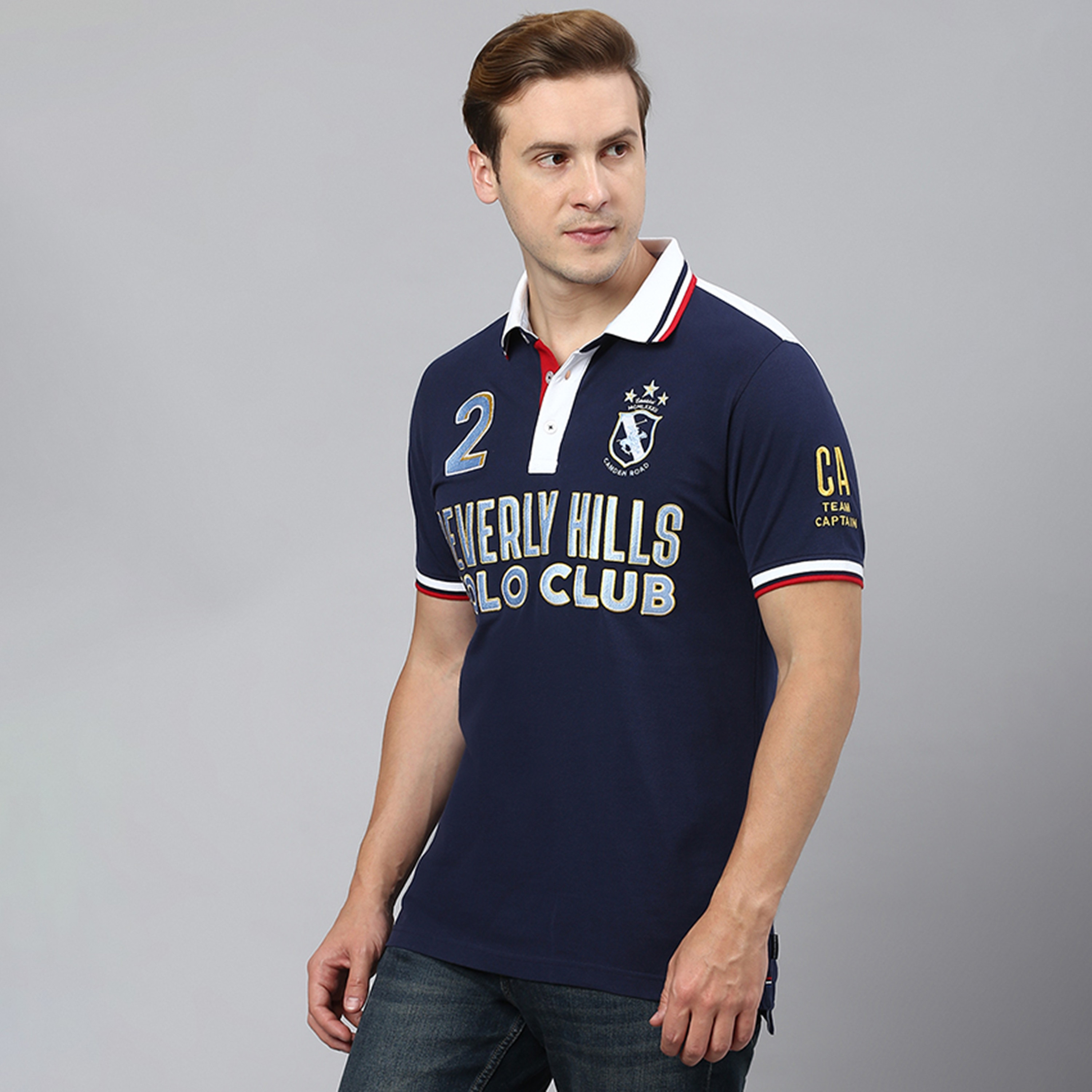 تي شيرت بولو من بيفرلي هيلز بولو كلوب مع قمة مطرزة بياقة وأكمام قصيرة-men-clothing-tshirtsandpolos-polos-image-2