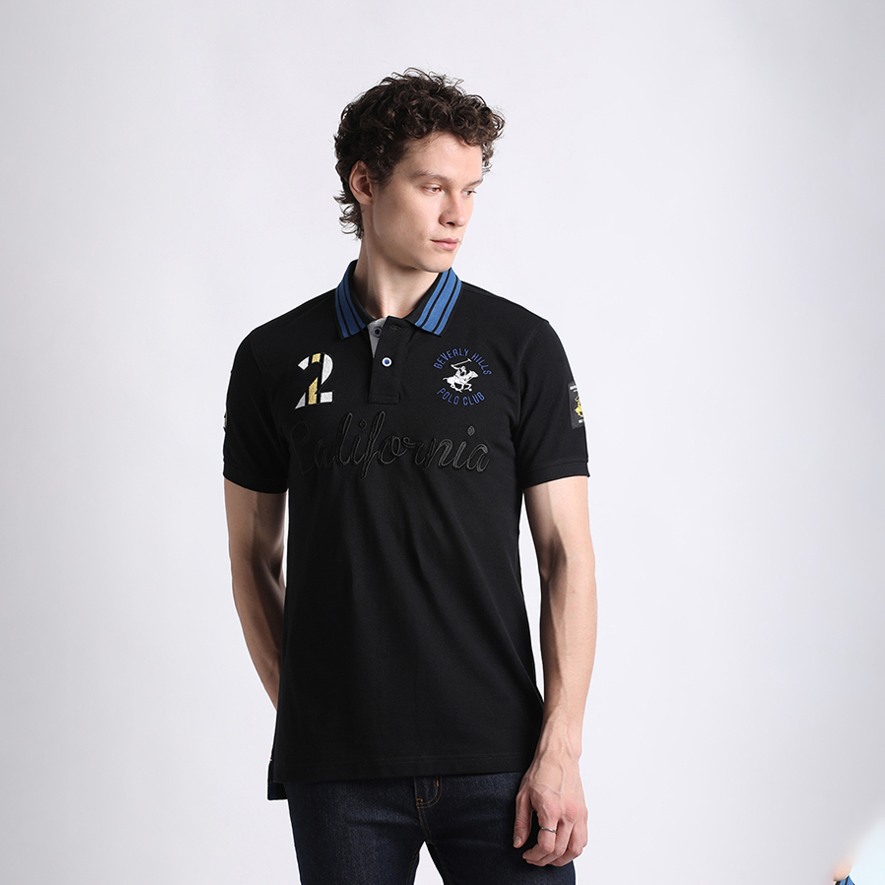 بيفرلي هيلز كلوب-  تي شيرت بولو بأكمام قصيرة للرجال مع شعار مطرز-men-clothing-tshirtsandpolos-polos-image-1