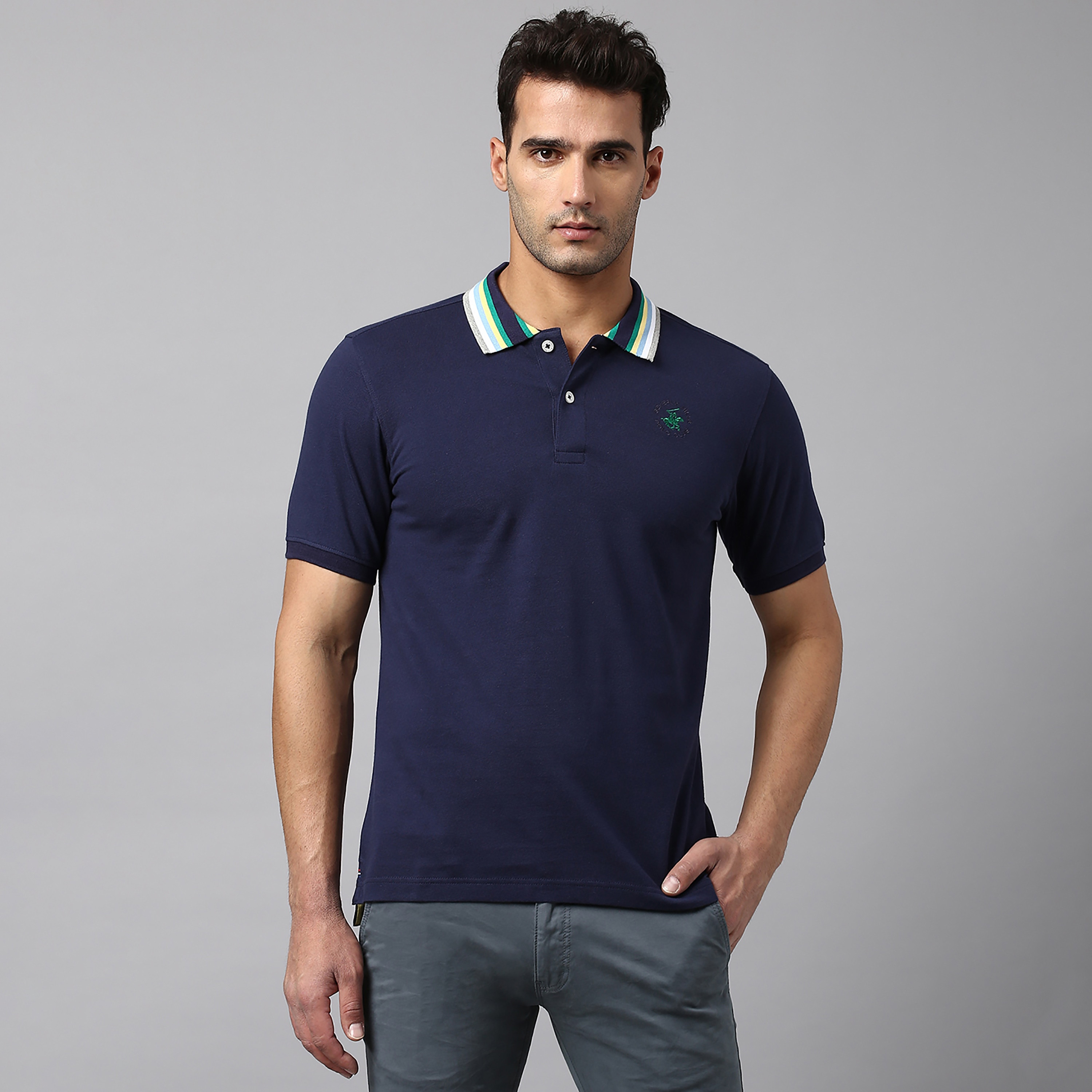 Beverly Hills Polo Club Logo Collared Short Sleeves Polo T-Shirt-men-clothing-tshirtsandpolos-polos-image-1