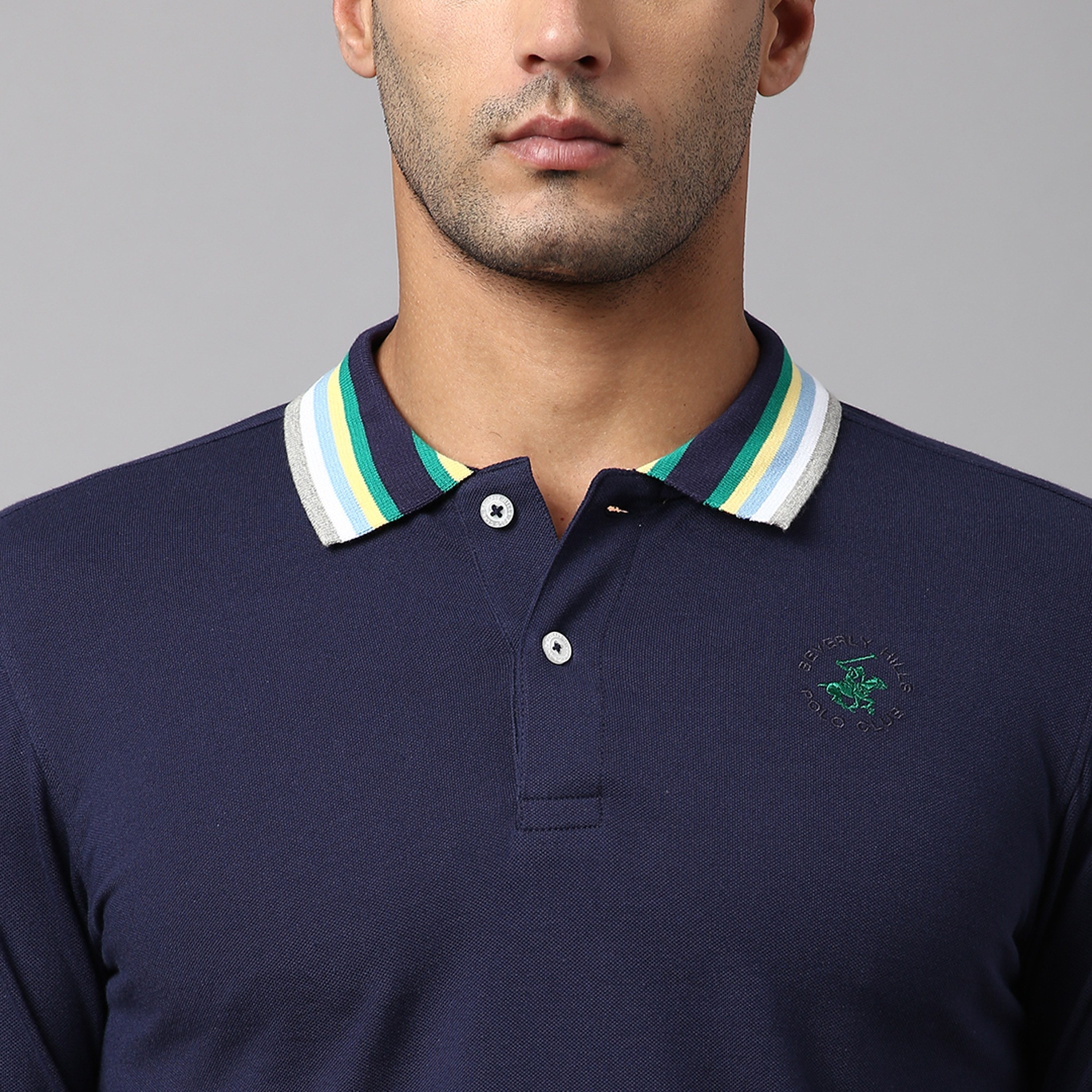 تي شيرت بولو من بيفرلي هيلز بولو كلوب بياقة وأكمام قصيرة مع شعار-men-clothing-tshirtsandpolos-polos-image-3